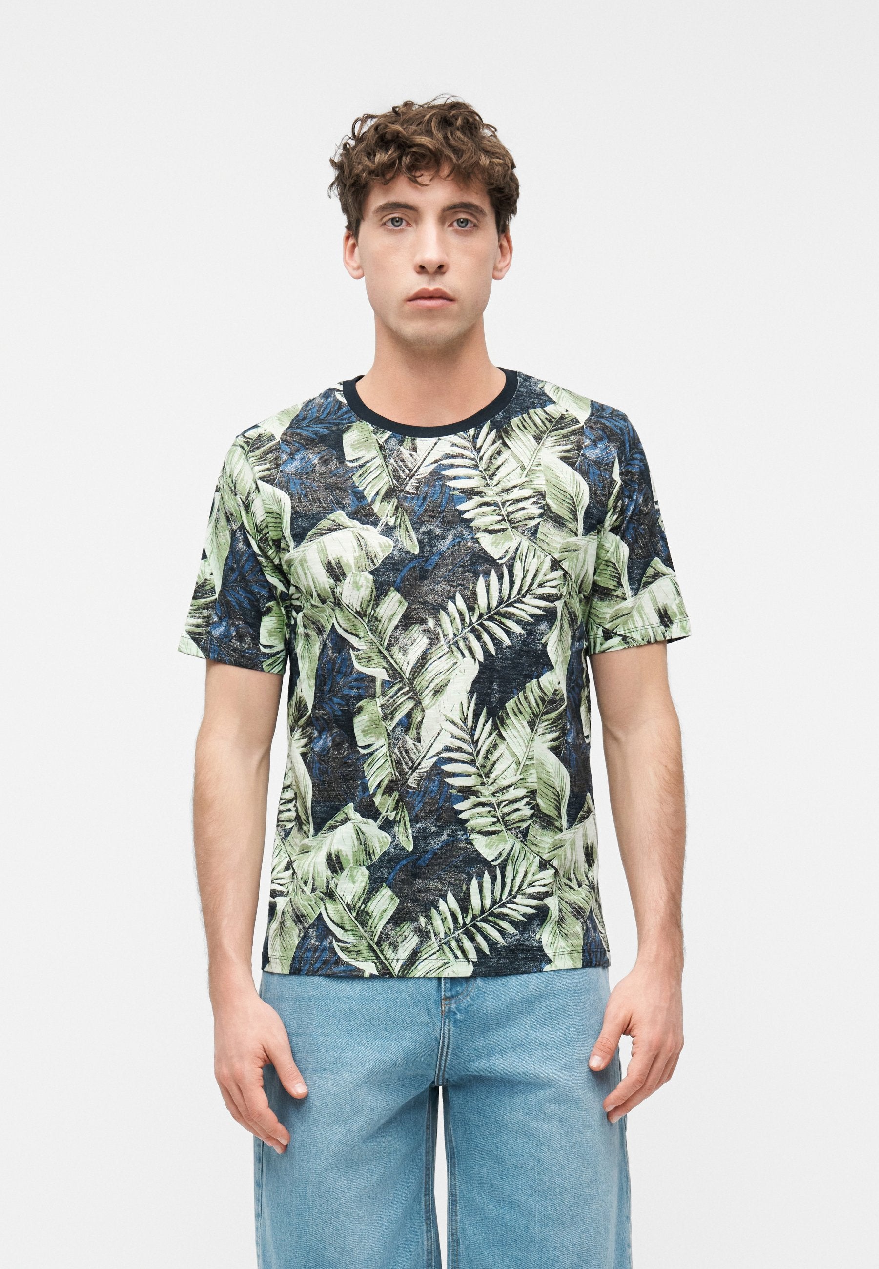 JJJEFF TEE PACK 2 - Print T-shirt - black/sky captain