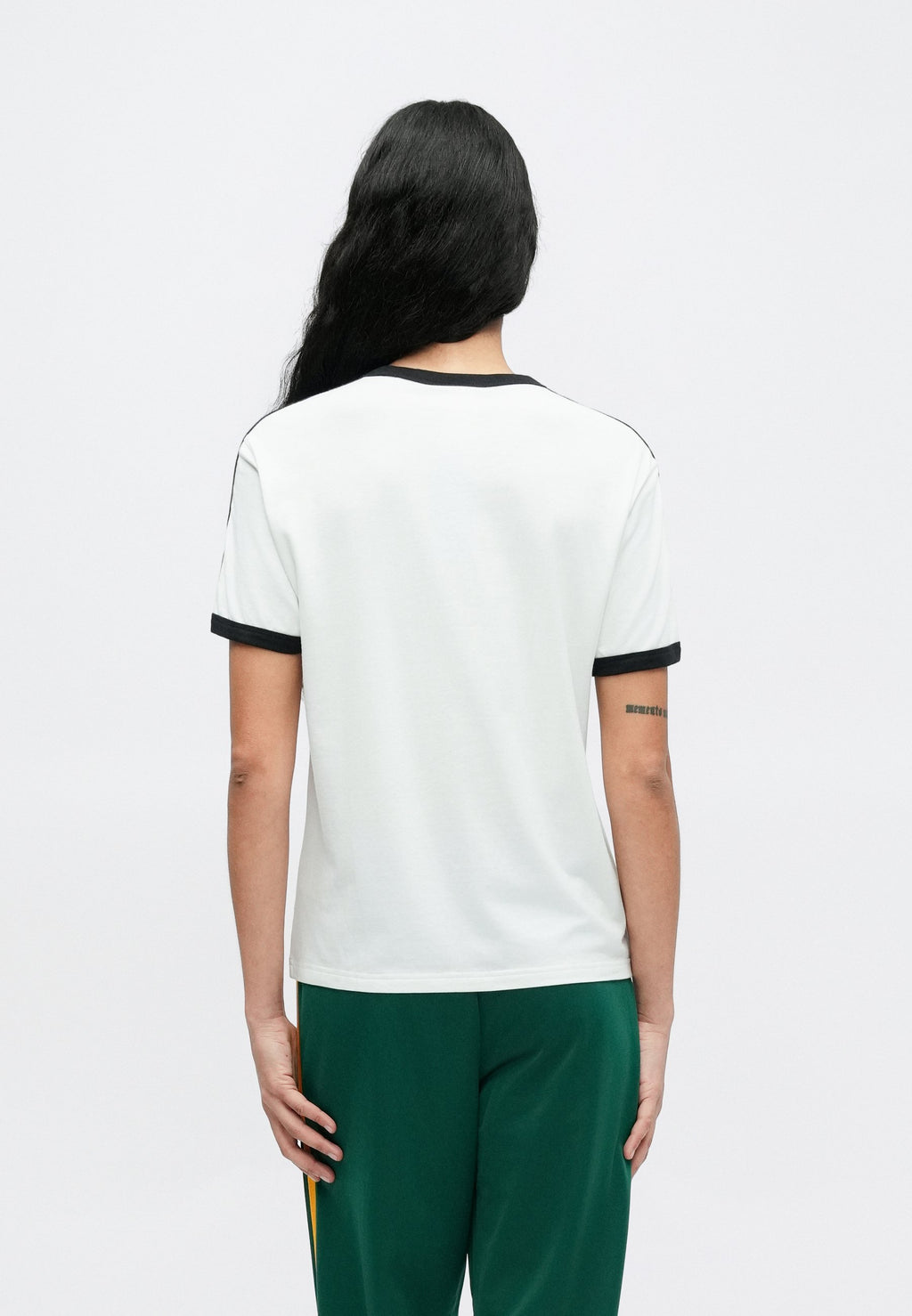 LINEAR TEE - Print T-shirt - white/black