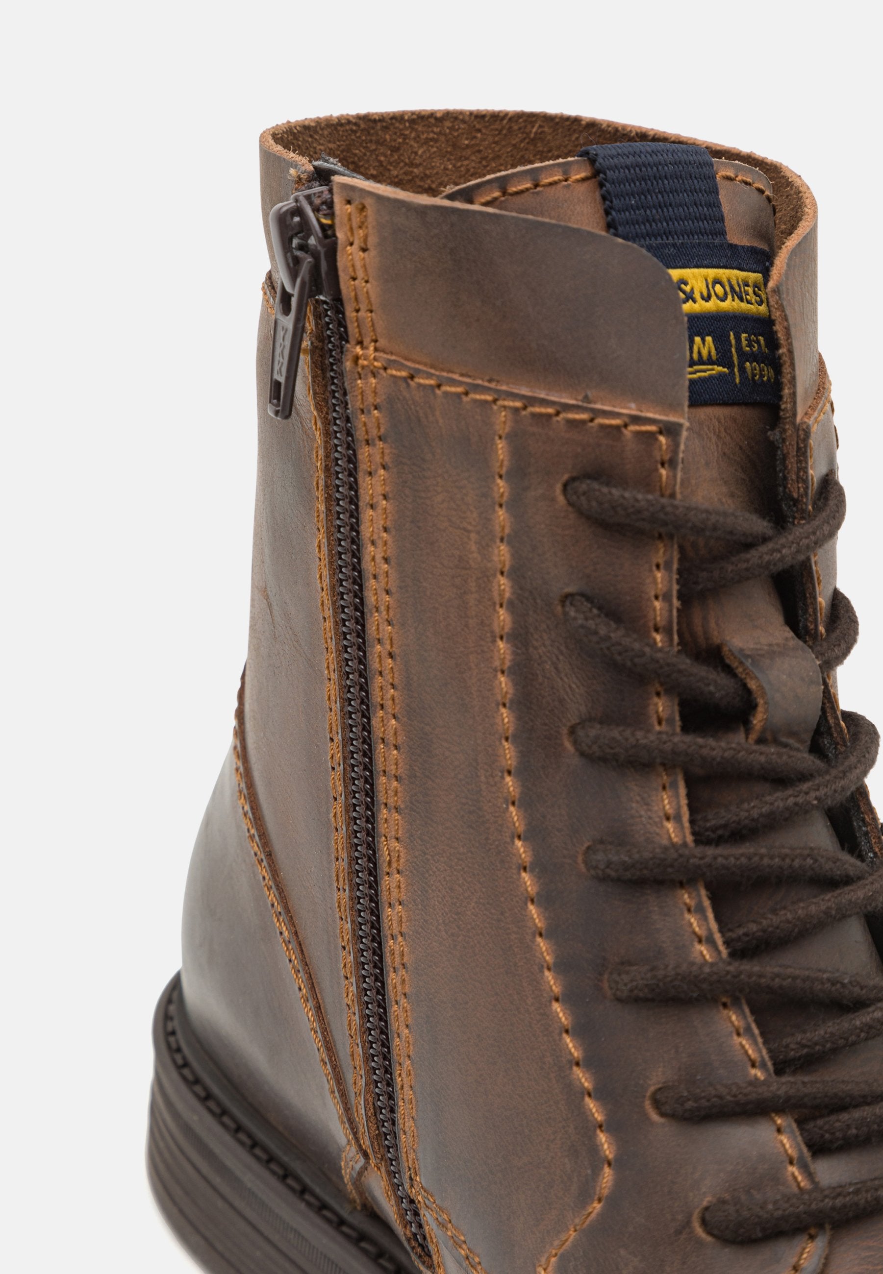 JFWDELANEY BOOT - Lace-up ankle boots - cognac