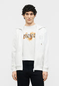 ZIP PATCH EMBLEM - Zip-up sweatshirt - white/gold-coloured