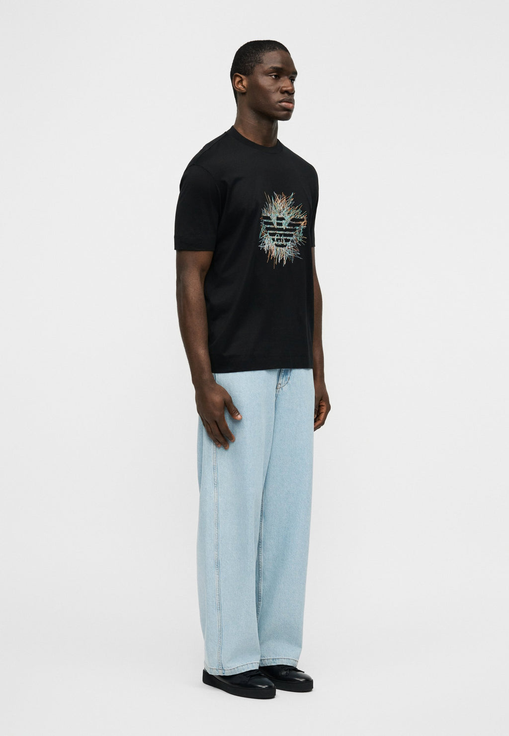 Print T-shirt - black beauty