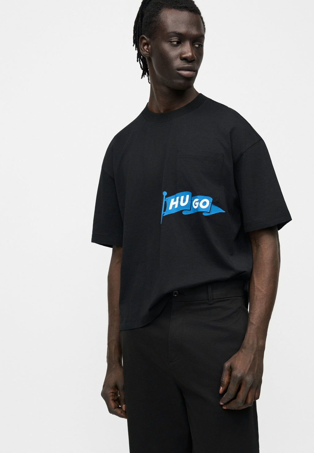 NOHA CROP - Print T-shirt - black