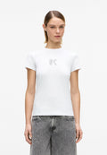 SLIM K LOGO - Print T-shirt - white