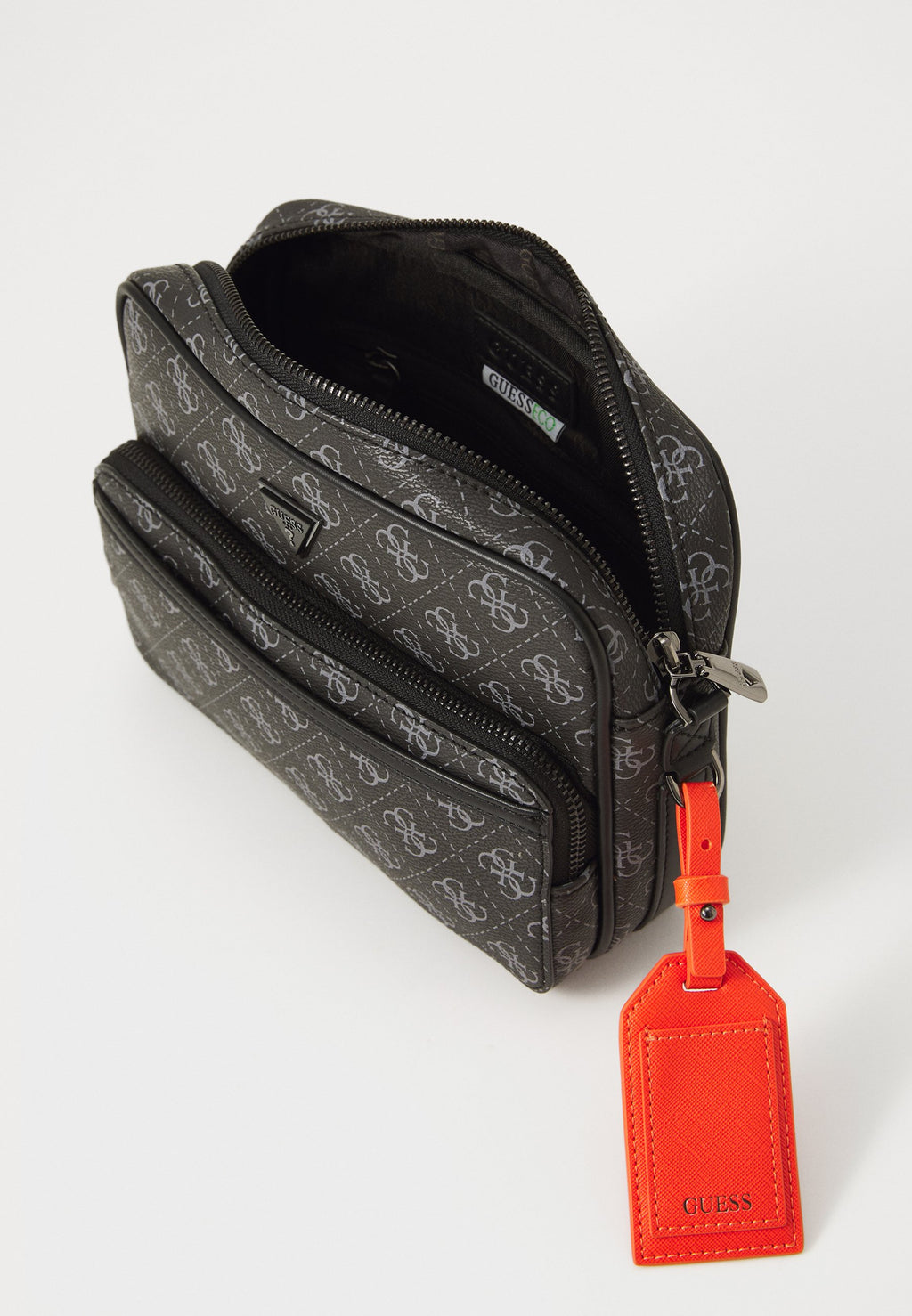 MILANO DOUBLE ZIP - Cross body bag - dark black