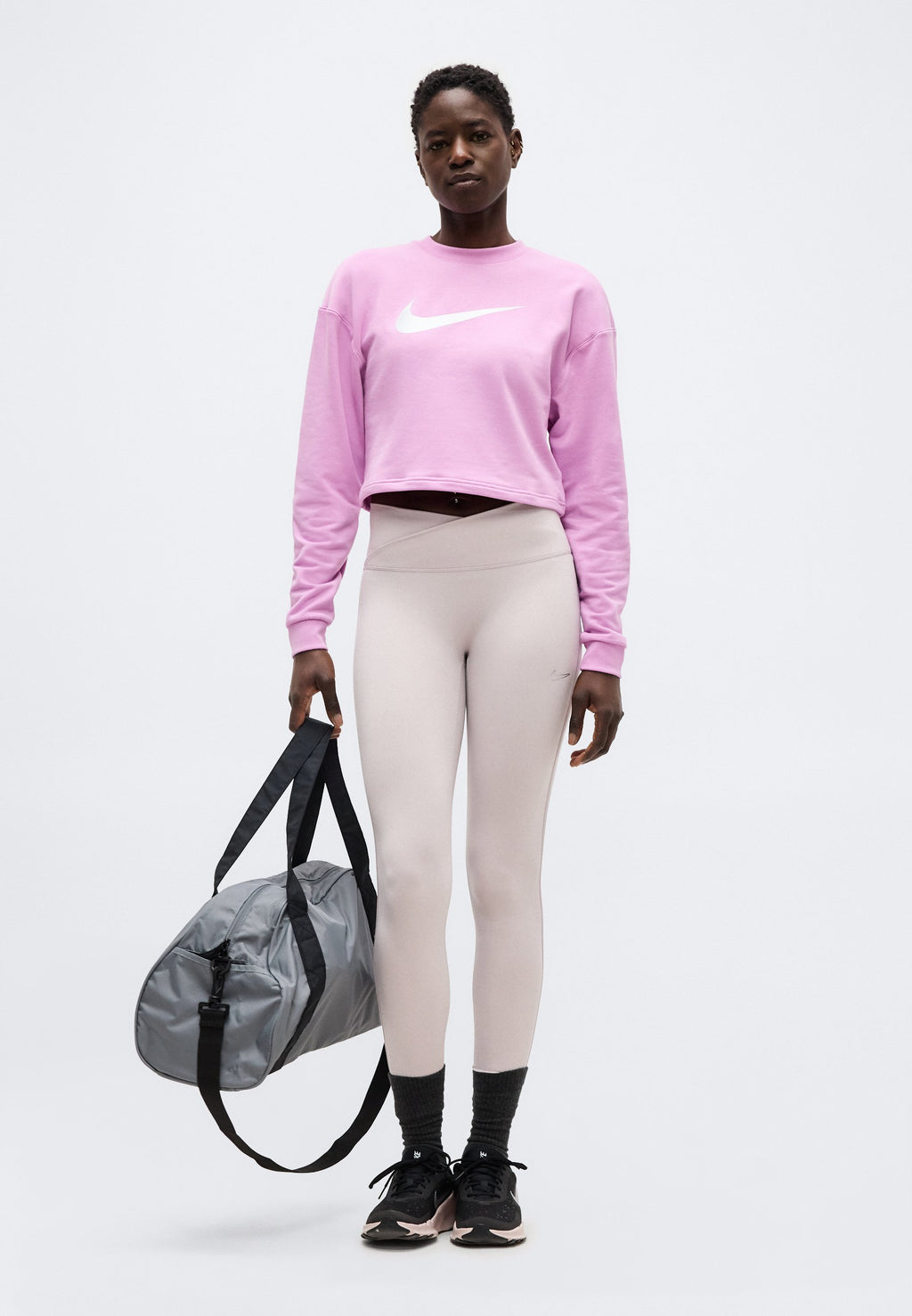 CREW - Sweatshirt - magenta/metallic silver-coloured/white