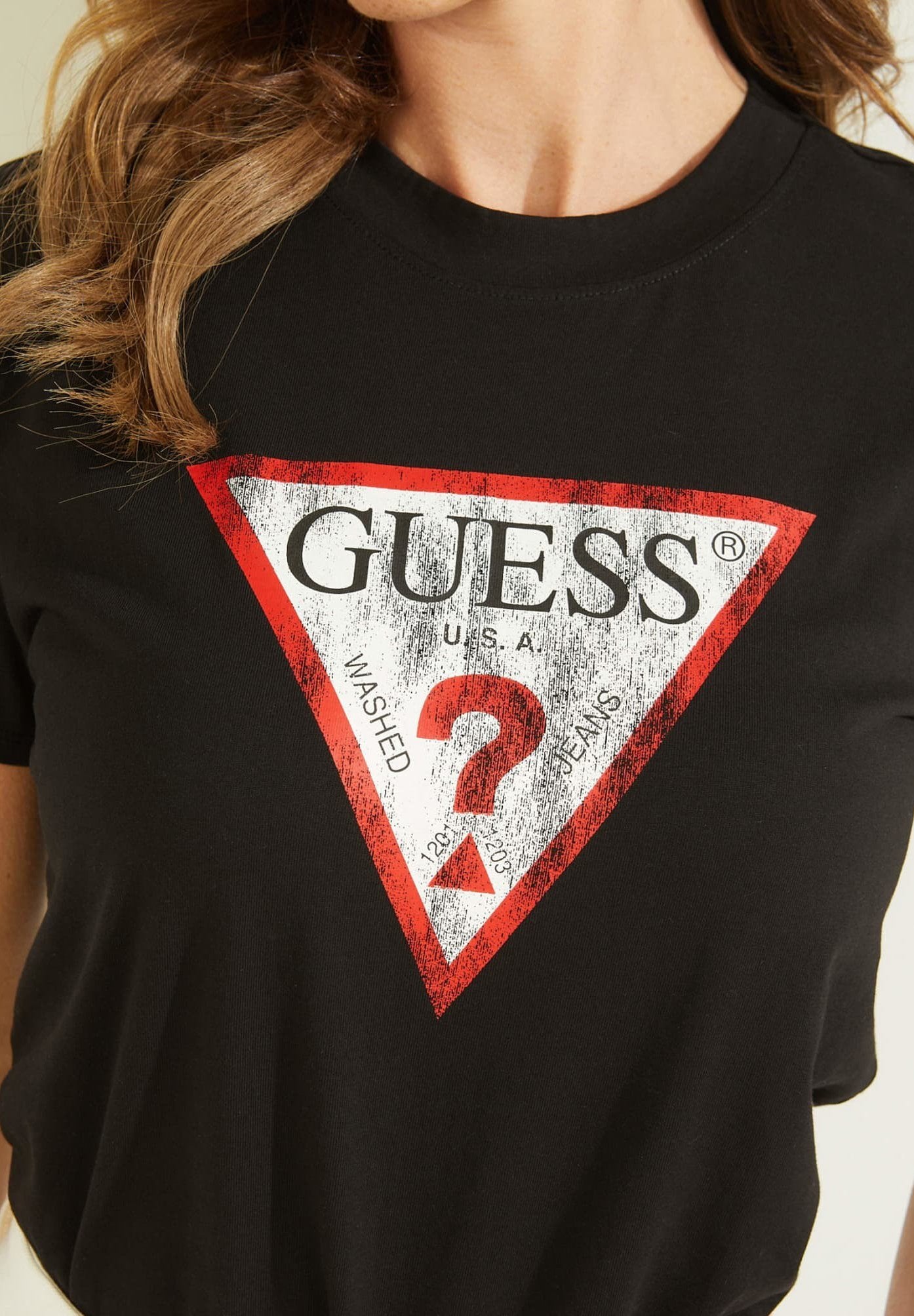 CLASSIC LOGO TEE - Print T-shirt - schwarz