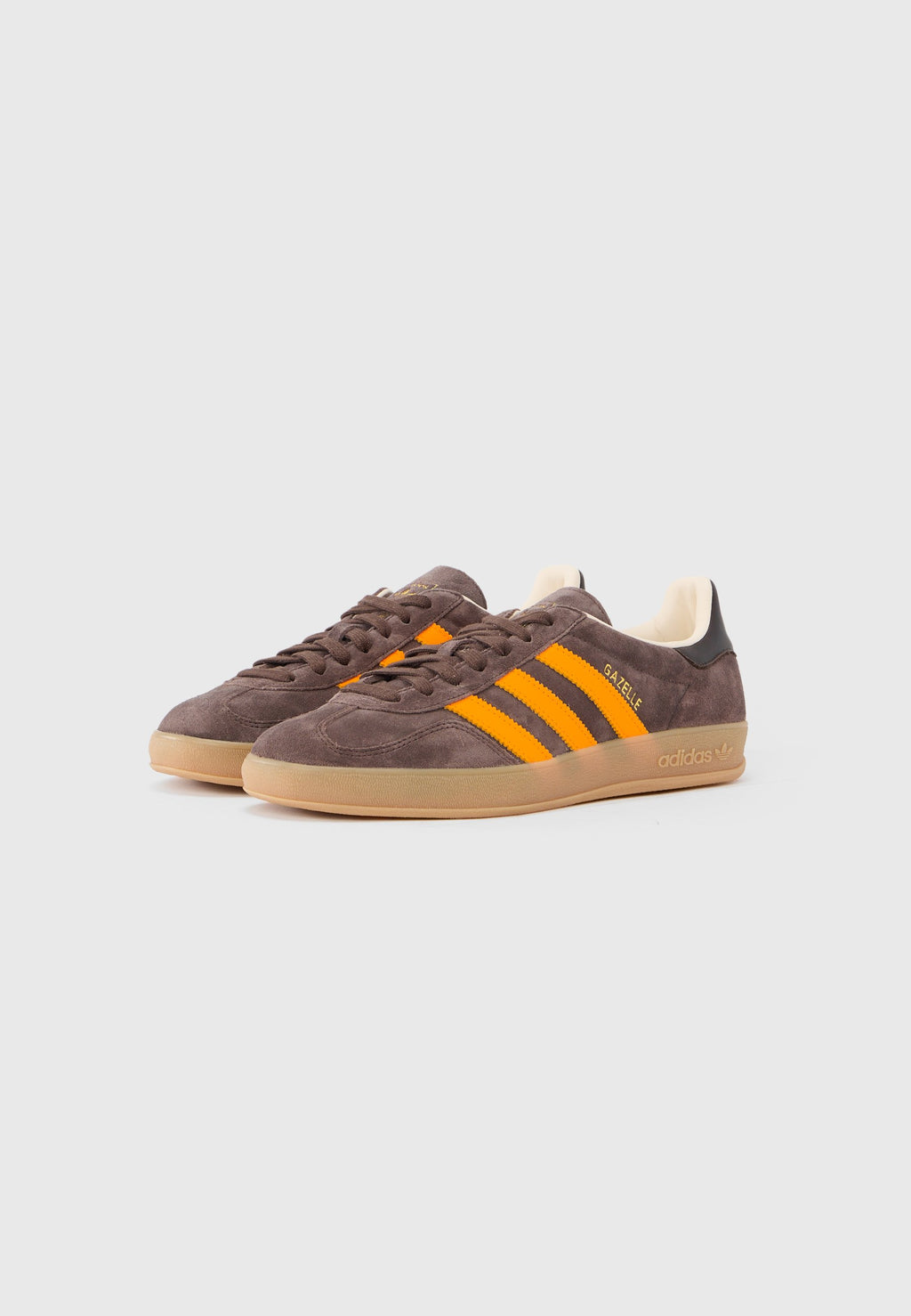 GAZELLE INDOOR UNISEXE - Baskets - marron/lucid tangerine/wonder white
