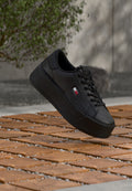 PLATFORM LOGO SNEAKER - Trainers - black