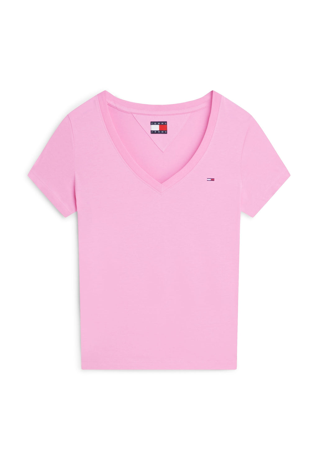 SLIM V-NECK TEE - Basic T-shirt - pink daisy