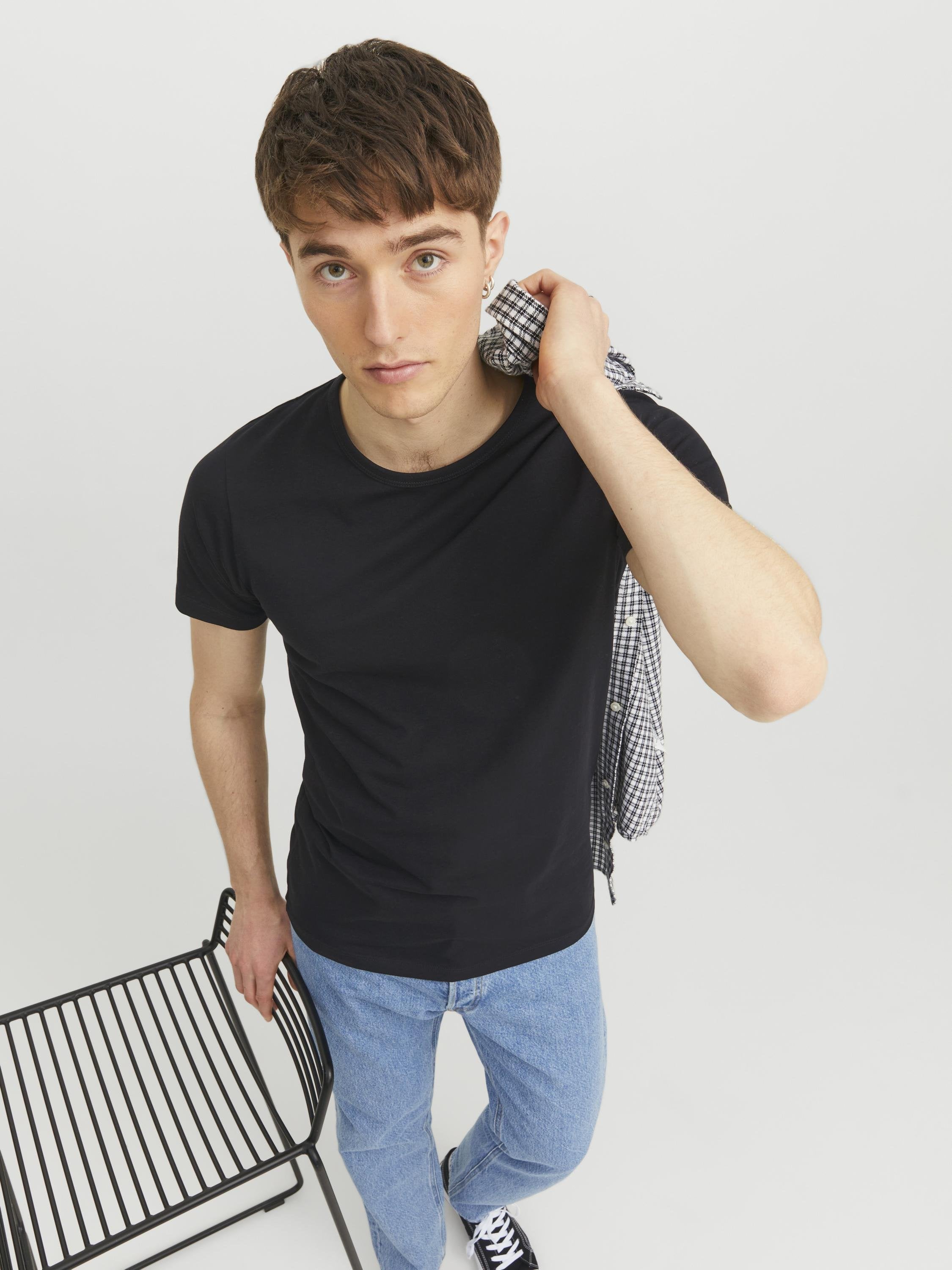 BASIC O-NECK TEE - Basic T-shirt - black