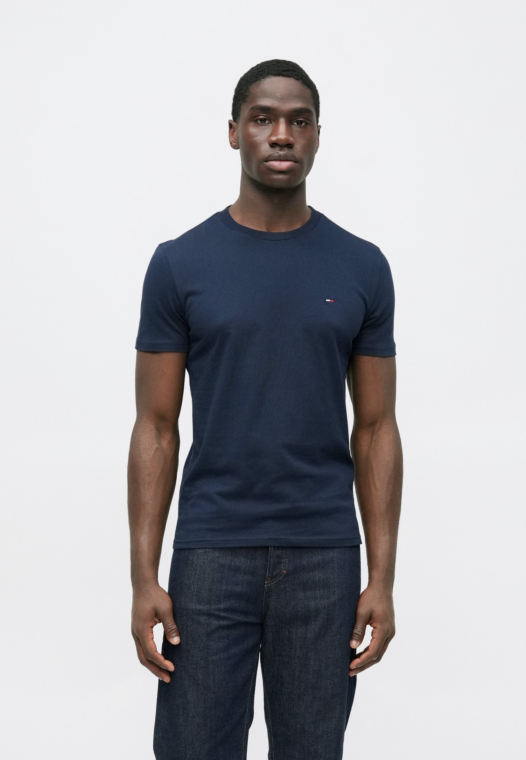 SLIM TEE 2 PACK - Basic T-shirt - ecru/dark night navy