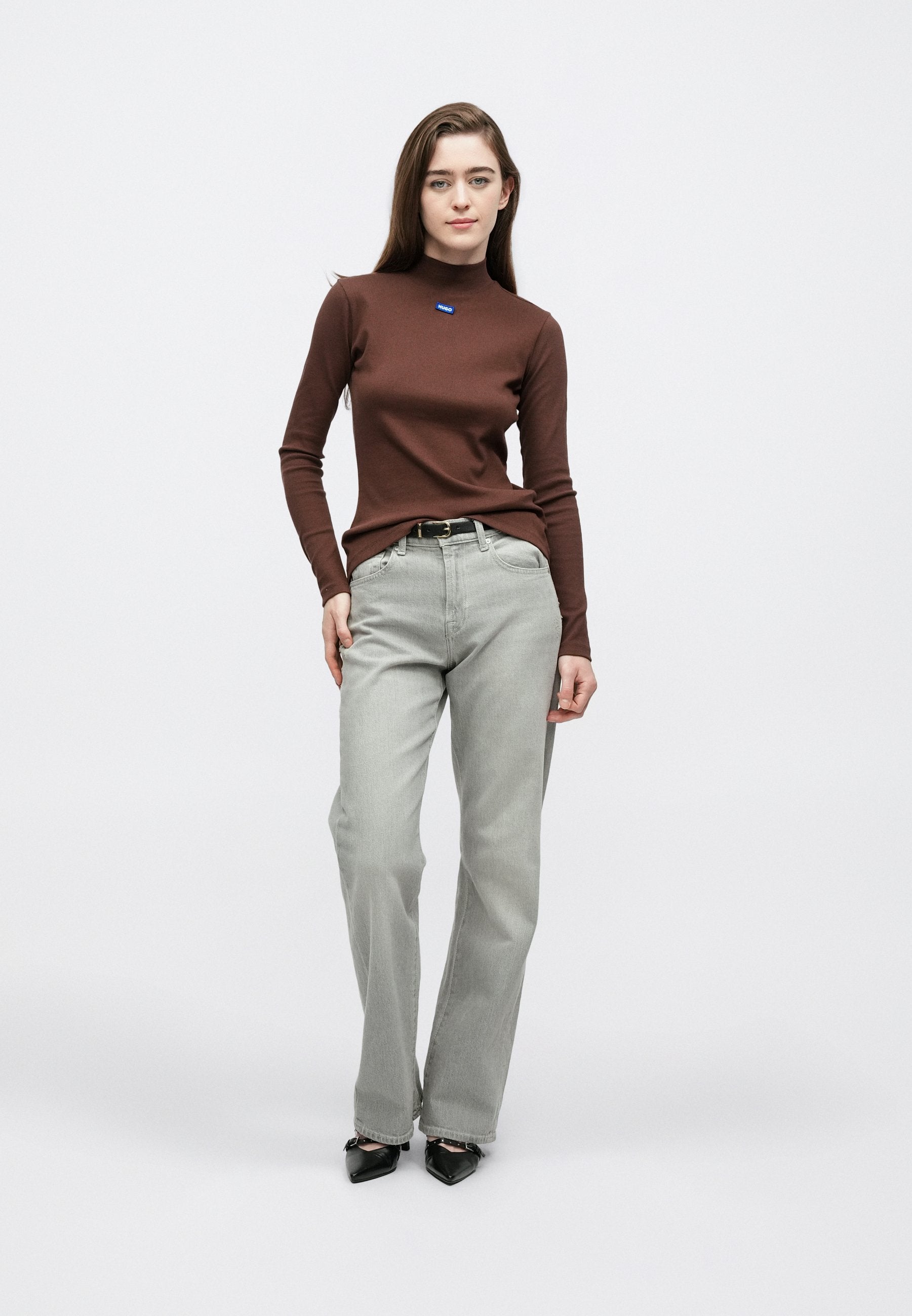 EASY  - Long sleeved top - medium brown