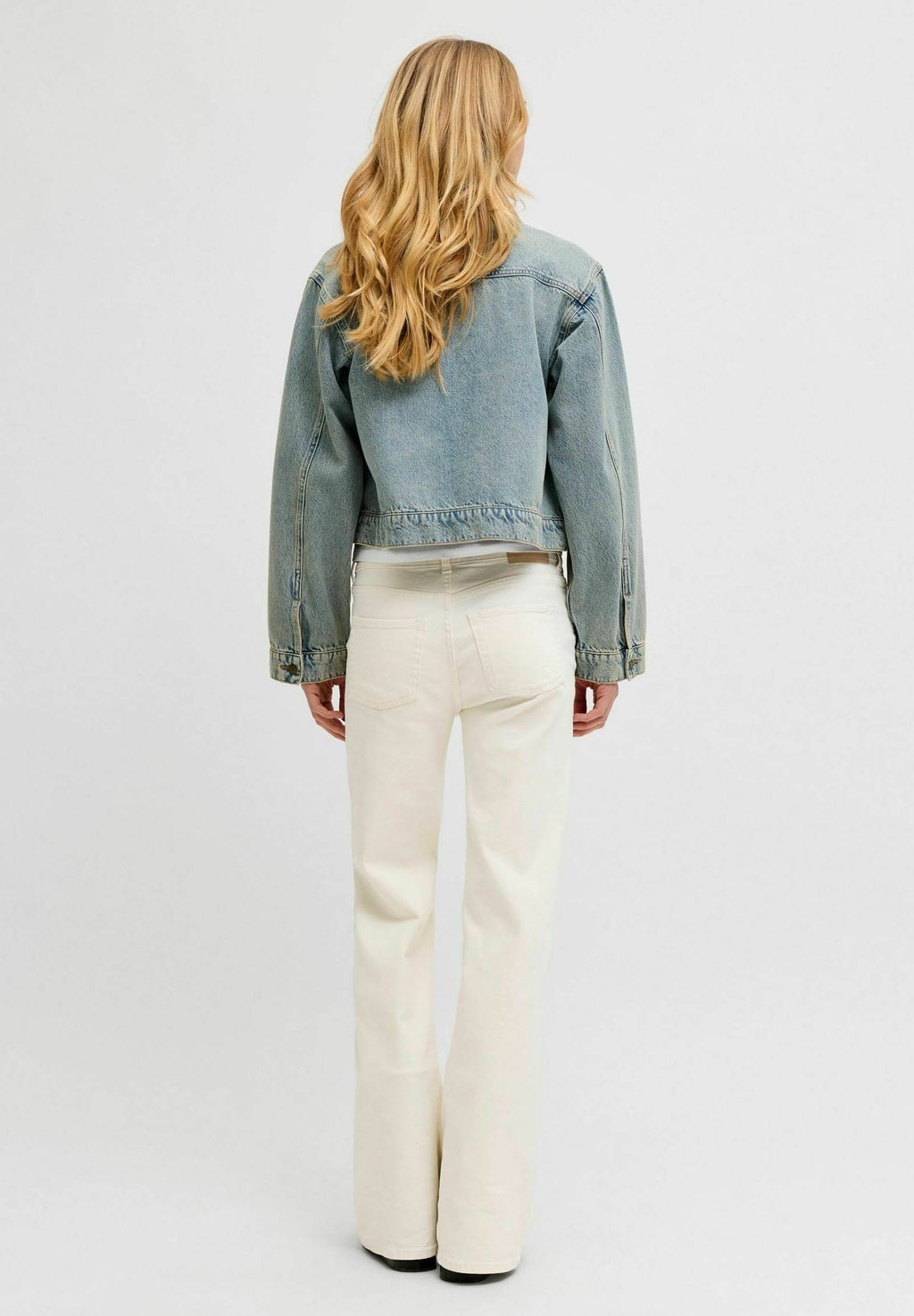 Flared fit JXROME MW C171 DNM NOOS - Flared Jeans - white denim