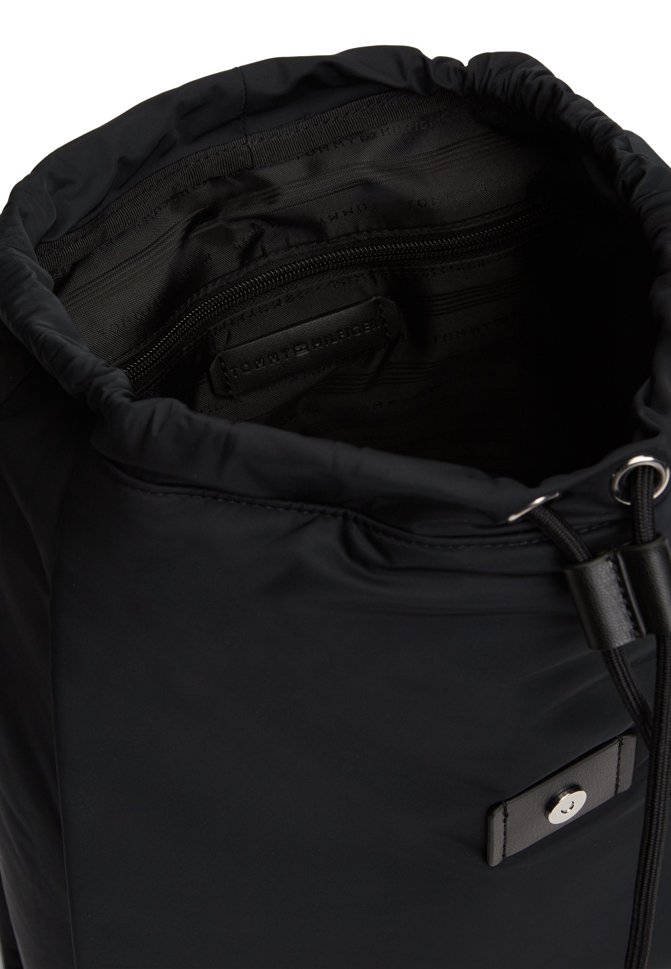 LOGO FLAP BACKPACK - Backpack - black