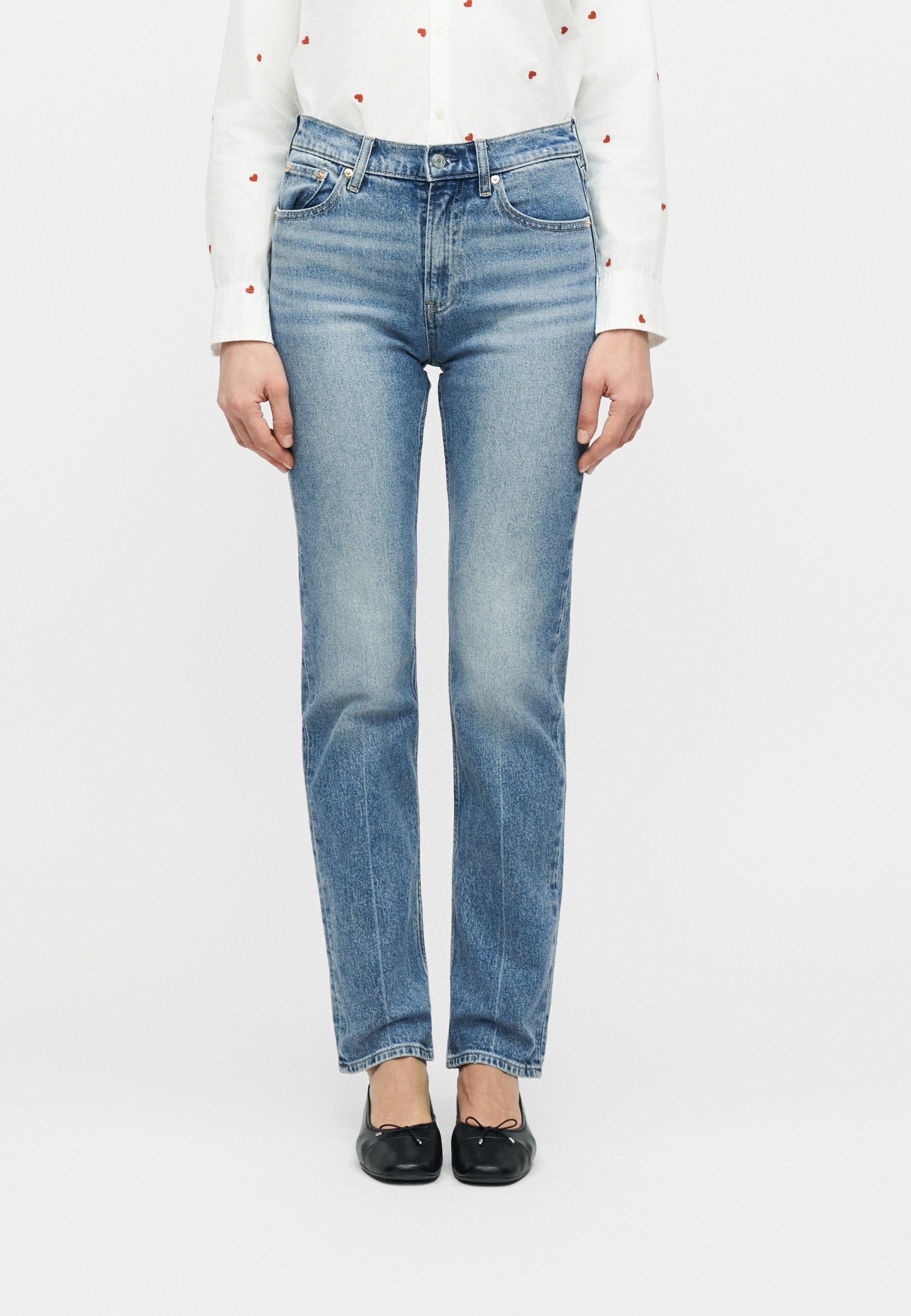 MULHOLLAND - Straight leg jeans - medium indigo