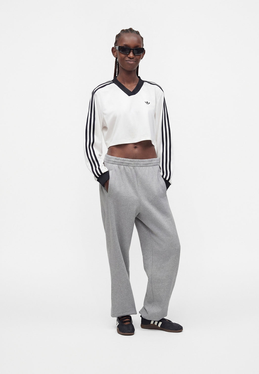 ESS JOGGERS - Tracksuit bottoms - medium grey heather