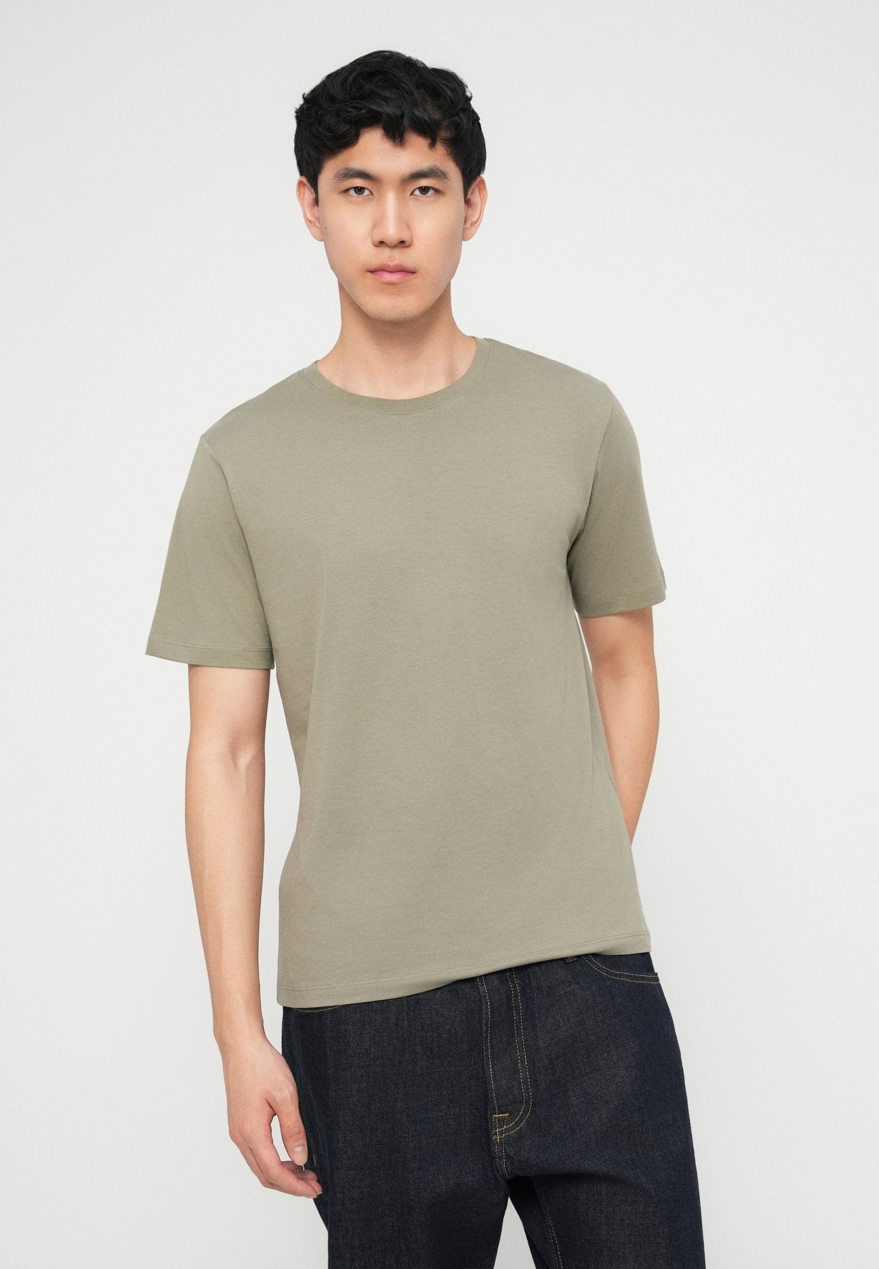 JJEORGANIC BASIC TEE O NECK 5 PACK - Basic T-shirt - black/white/crockery/vetiver