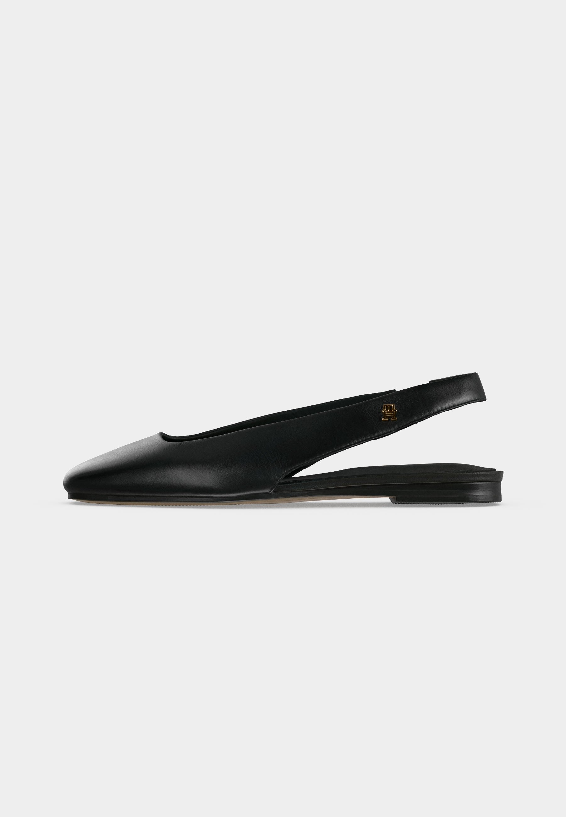 Slingback babetler - siyah