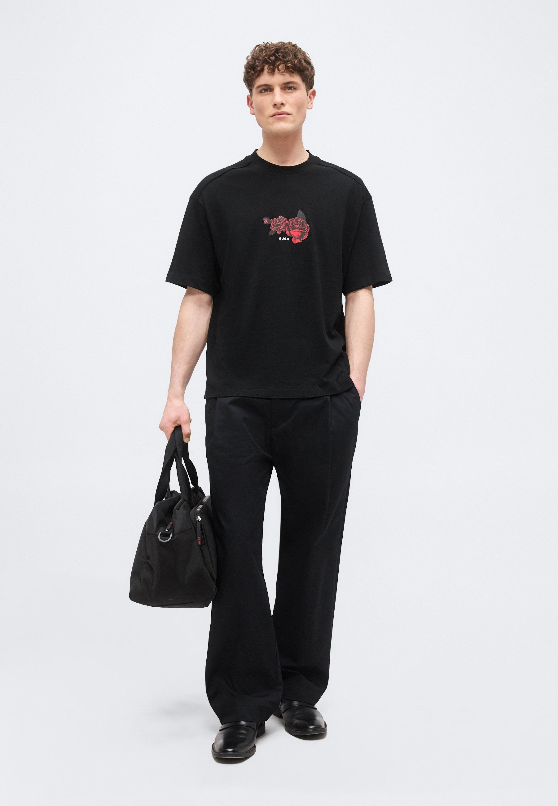 DOMANS - Print T-shirt - black