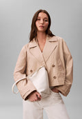 EMBLEM MEDIUM BUCKET - Handbag - white