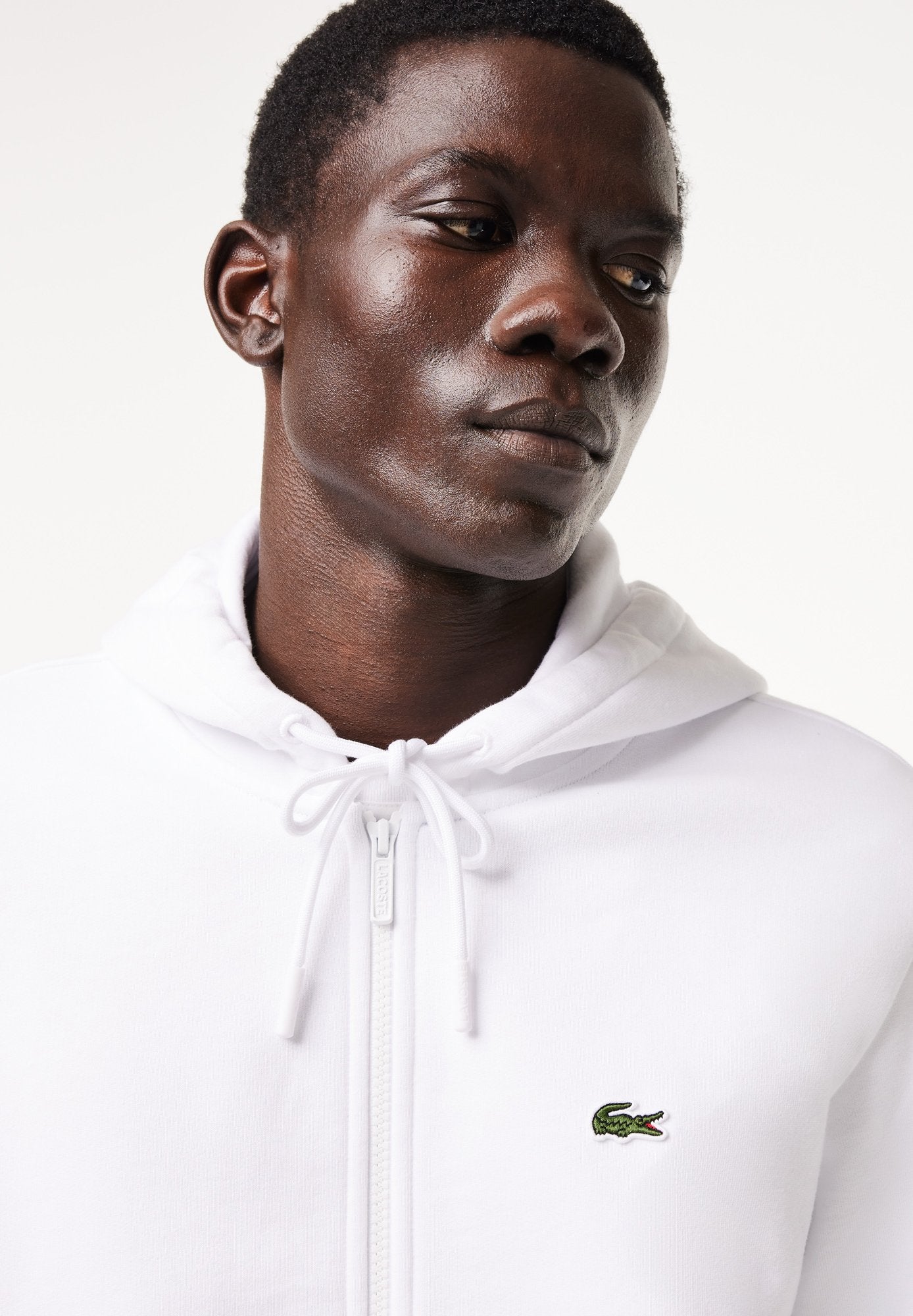 Zip-up sweatshirt - blanc