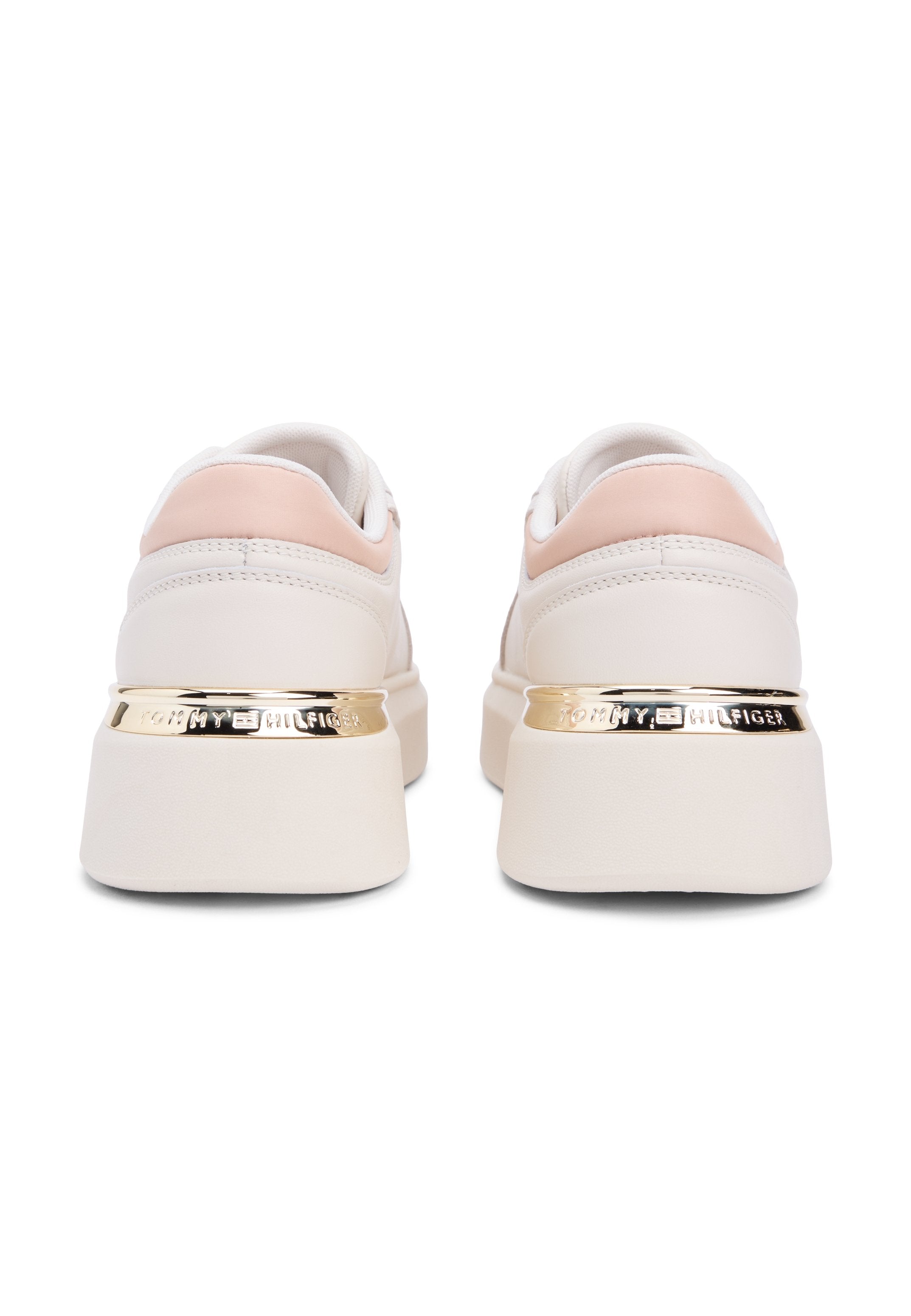 SATIN CUFF PLATFORM TRAINERS - Trainers - soft cream/misty blush
