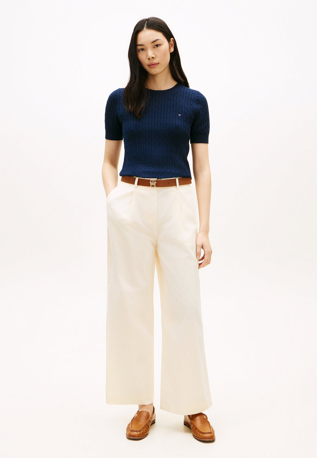 WASHED WIDE LEG TROUSERS - Trousers - calico