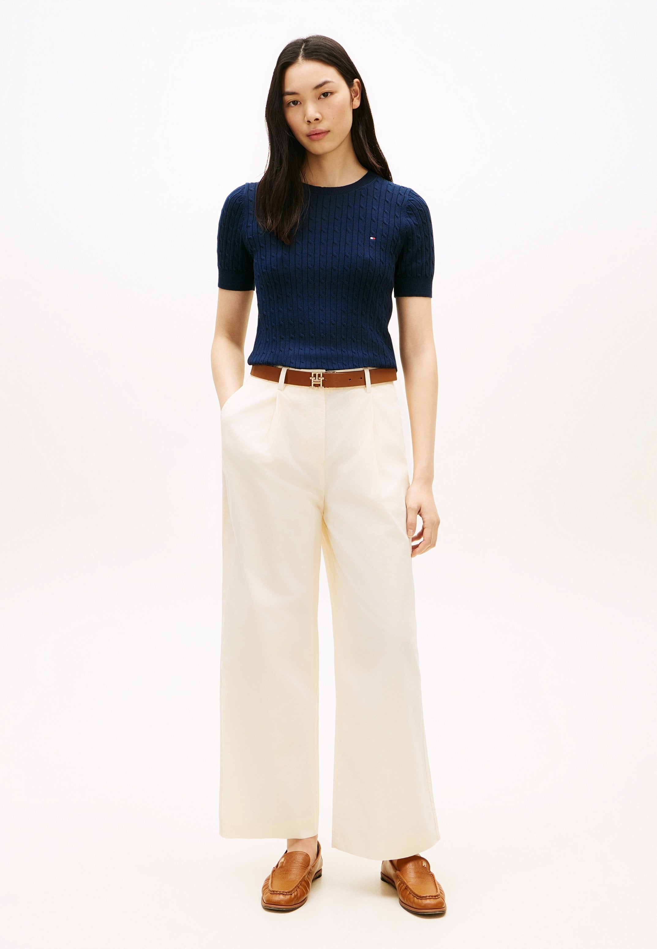 WASHED WIDE LEG TROUSERS - Trousers - calico