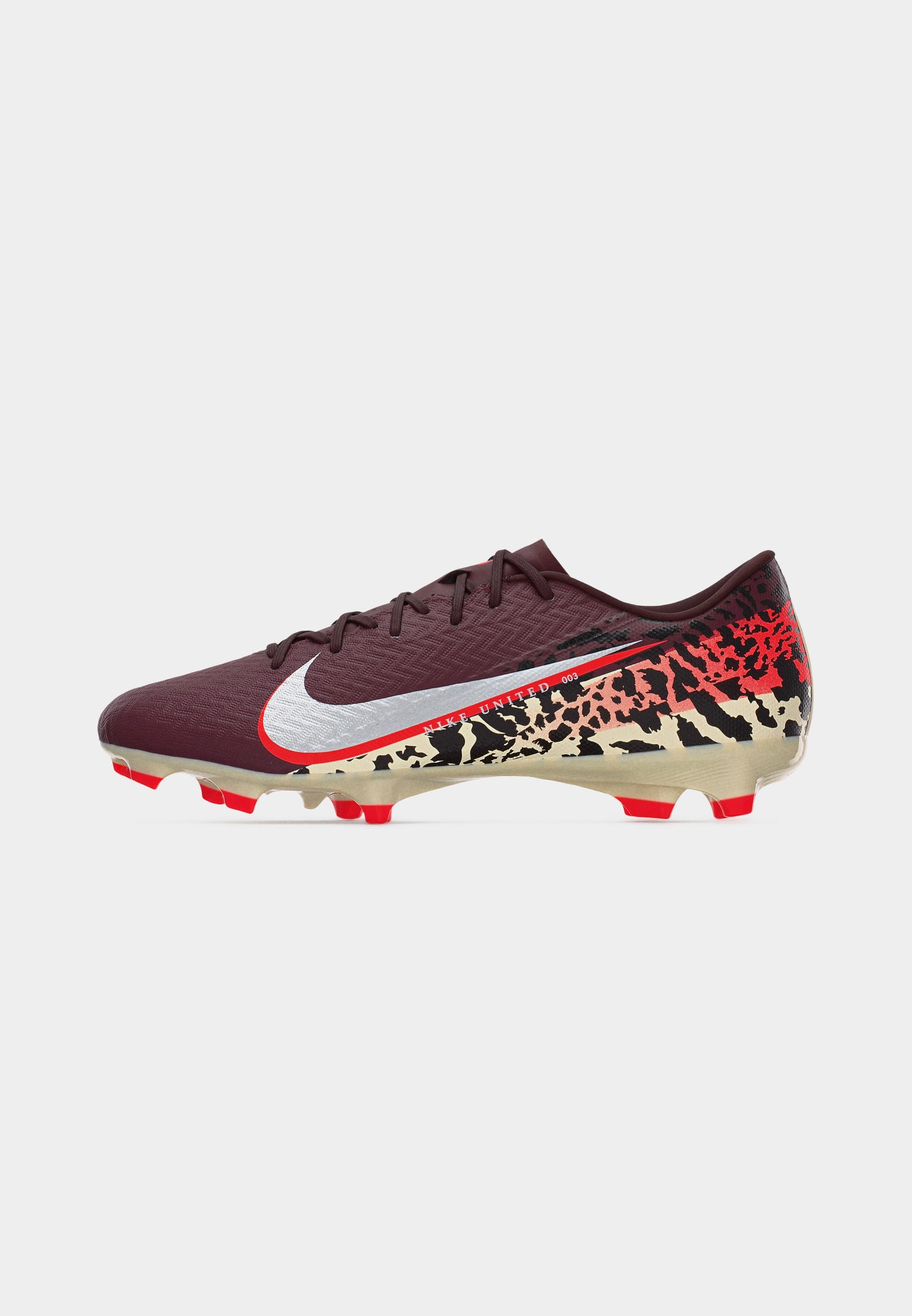 أحذية كرة القدم MERCURIAL VAPOR 16 ACADEMY UNITED FG/MG UNISEX - عشب صناعي - بورغندي كراش/فضي معدني/أحمر جامعي/فوسيل