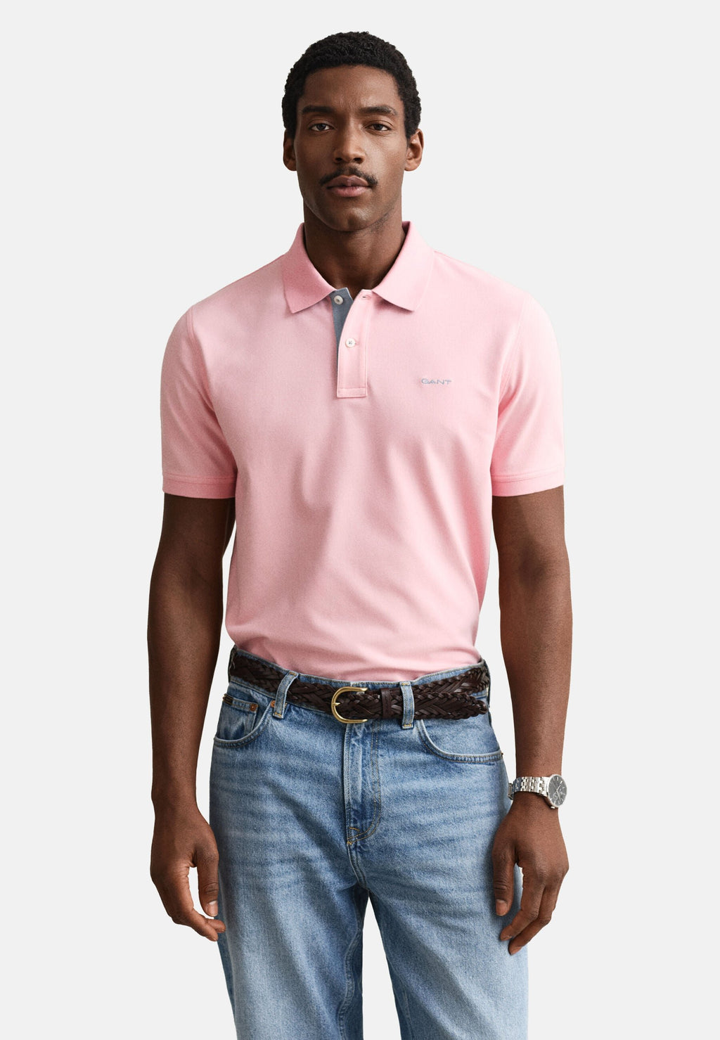CONTRAST RUGGER - Polo shirt - bubbelgum pink