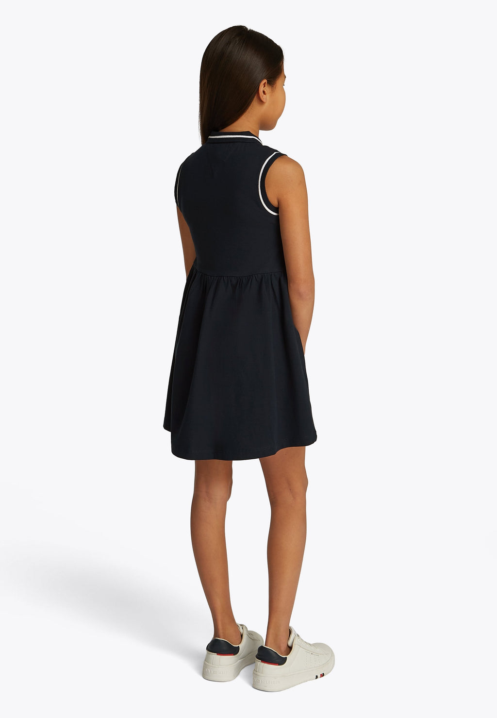 ROBE POLO SANS MANCHES ÉVASÉE ESSENTIELLE - Robe de jour - marine nuit foncée