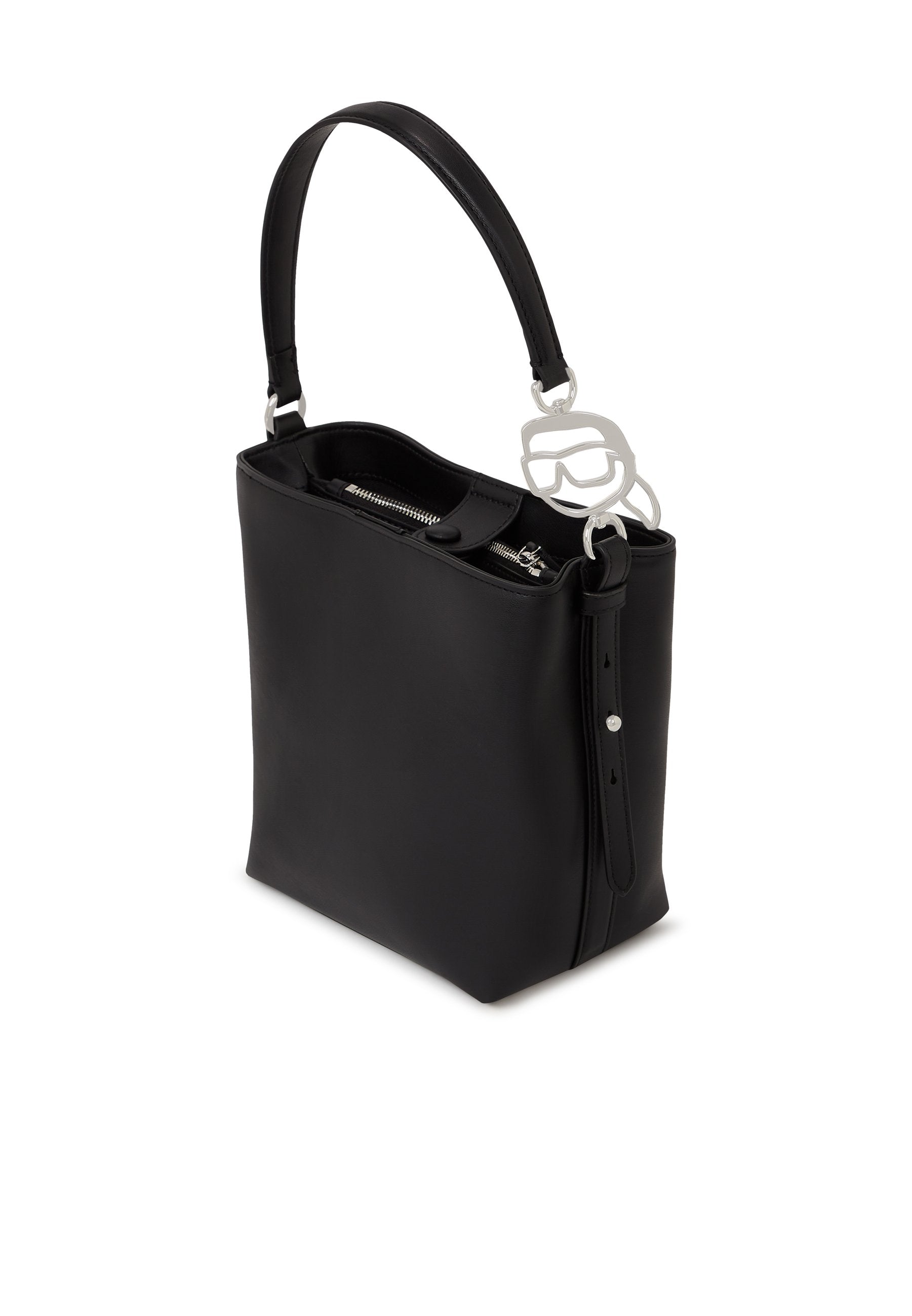 IKON SMOOTH OUTLINE BUCKET - Handbag - black