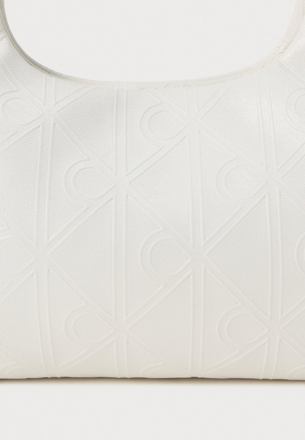 EMBLEM PUFFER BAG WITH STRAP - Cross body bag - white