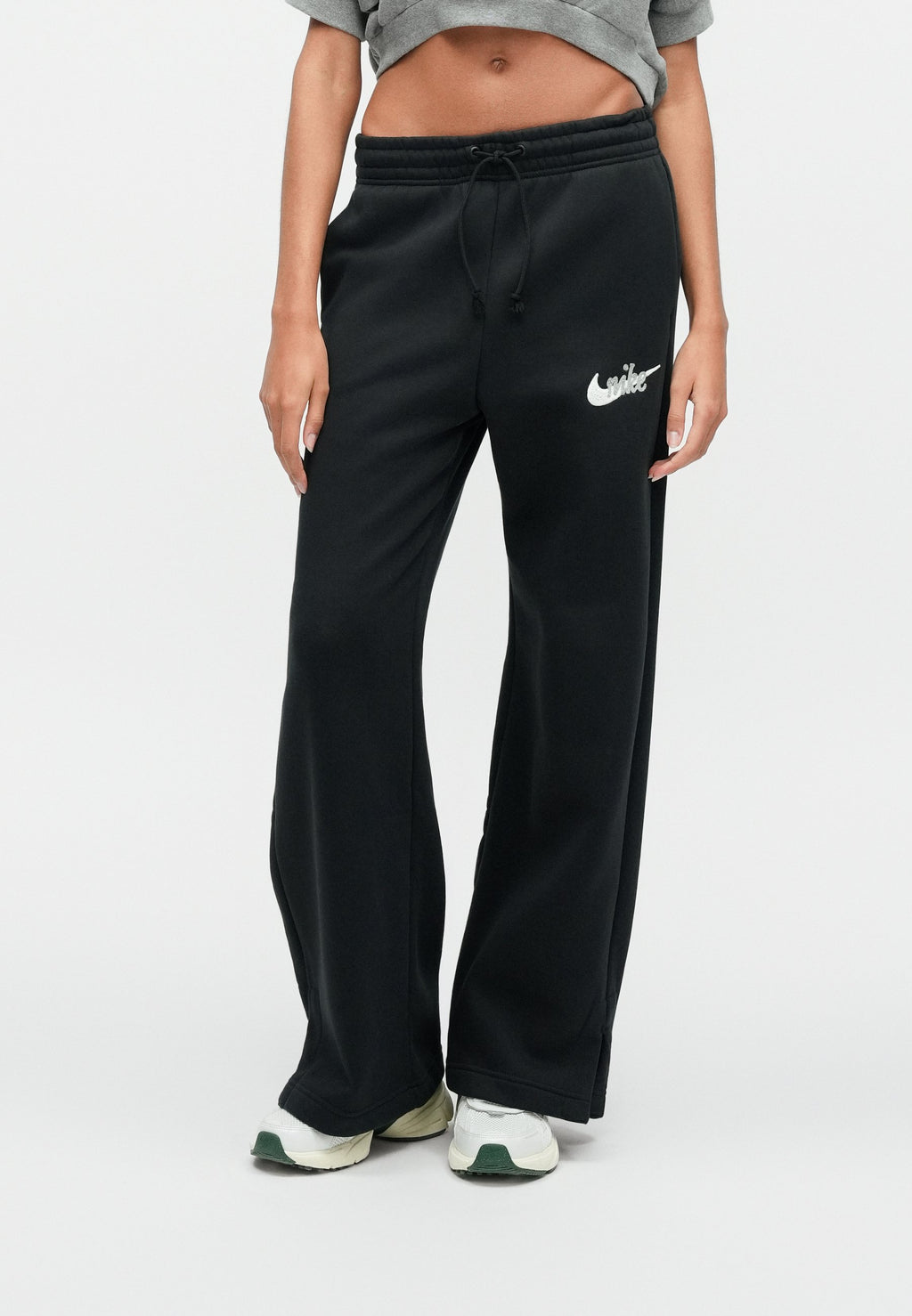 LOGO - Tracksuit bottoms - black/summit white
