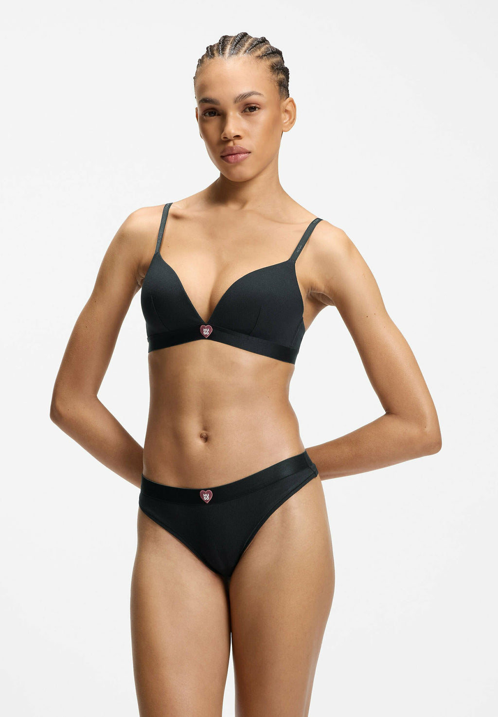HUGO HUGO HEART TRIANGLE - Triangle bra - black one