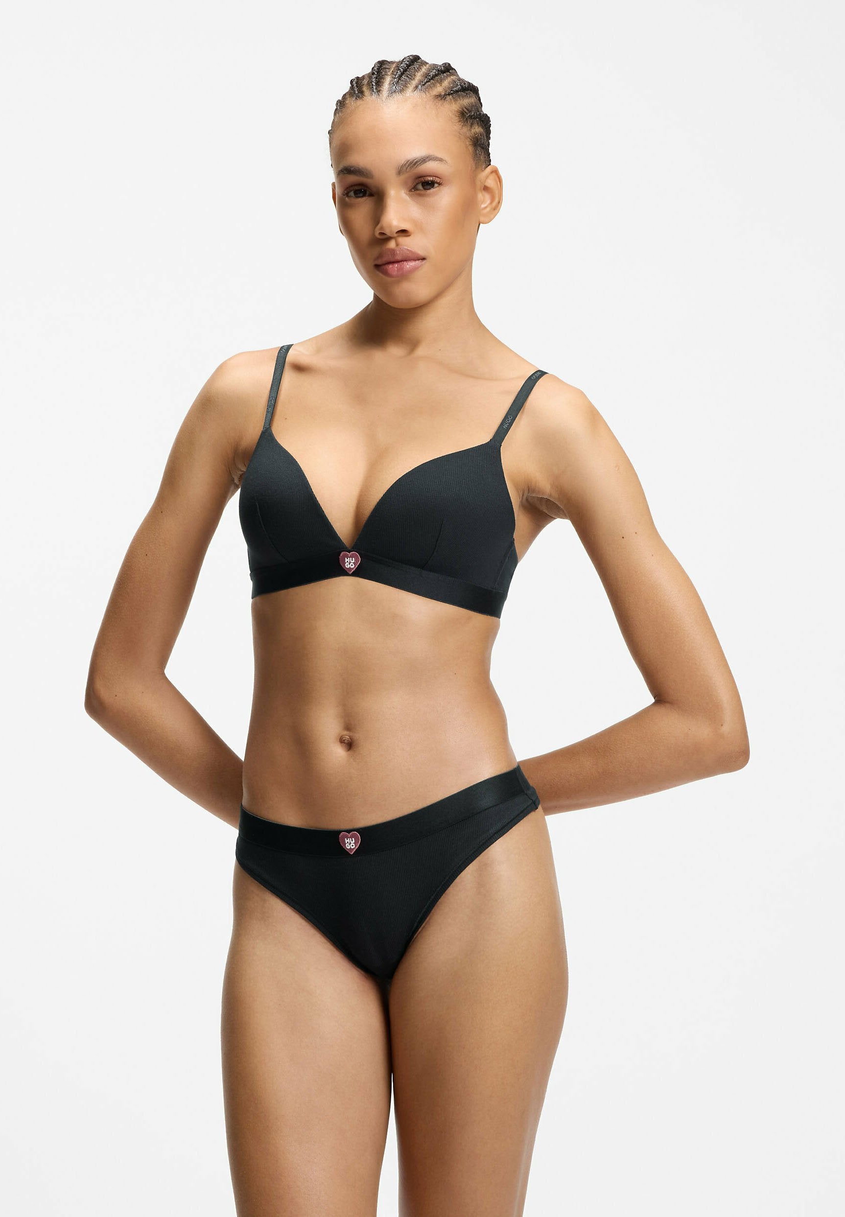 HUGO HUGO HEART TRIANGLE - Triangle bra - black one