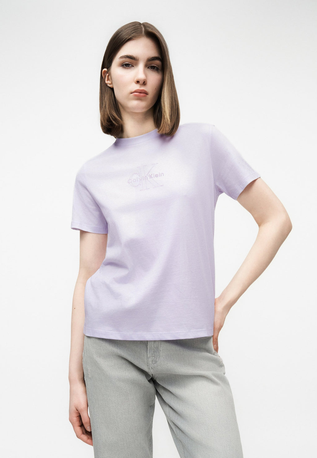 TEE MONOLOGO - T-shirt imprimé - lilas des îles