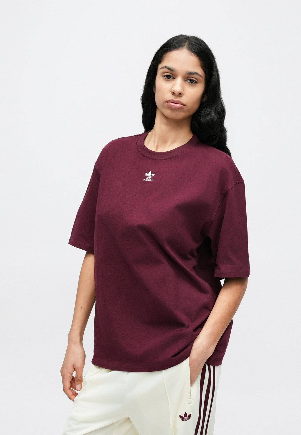 TEE - Basic T-shirt - maroon