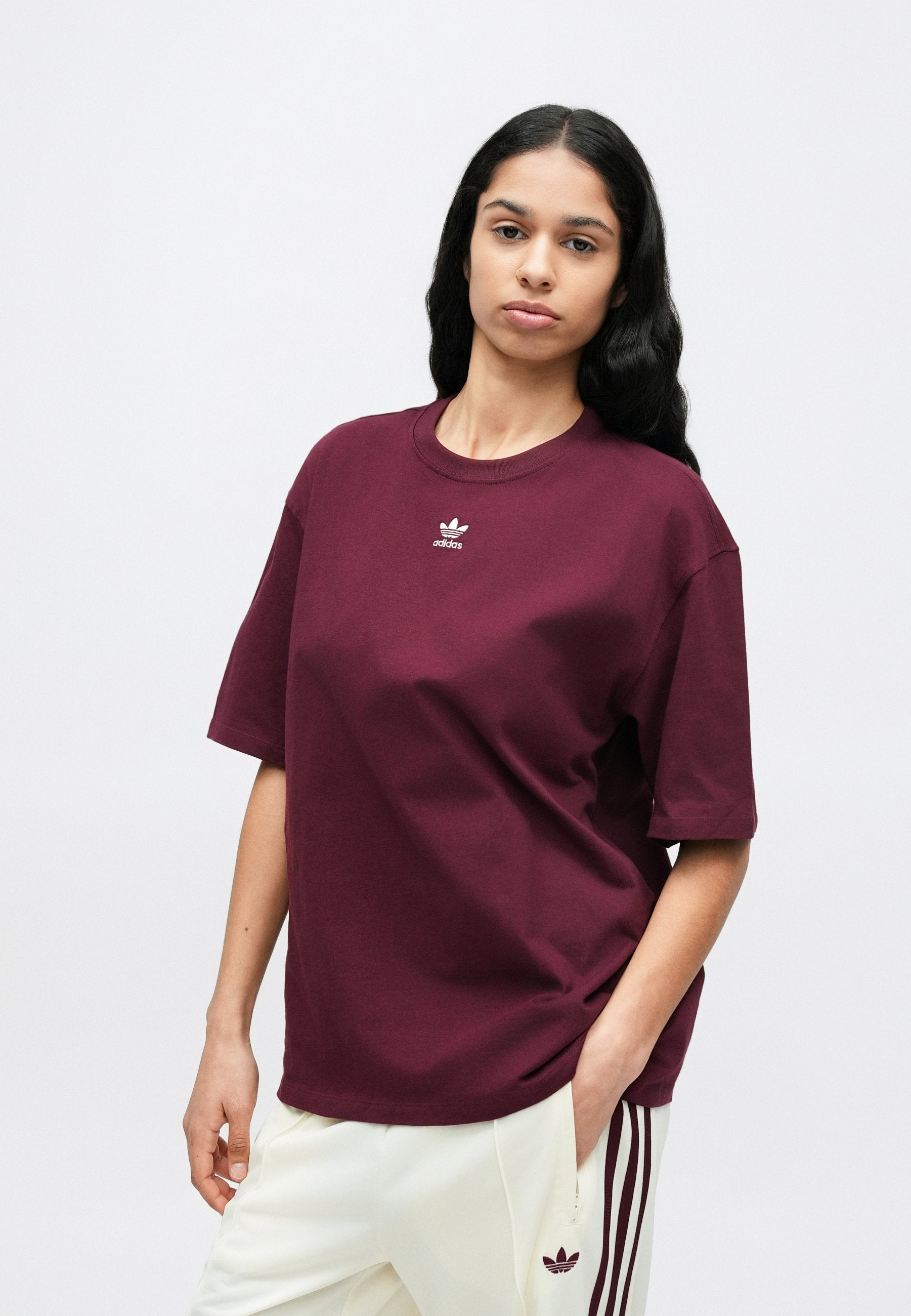 TEE - Basic T-shirt - maroon
