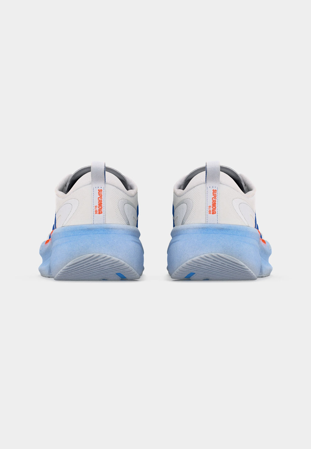 SUPERNOVA GLIDE M - Road running shoes - footwear white/ray blue/lucid orange