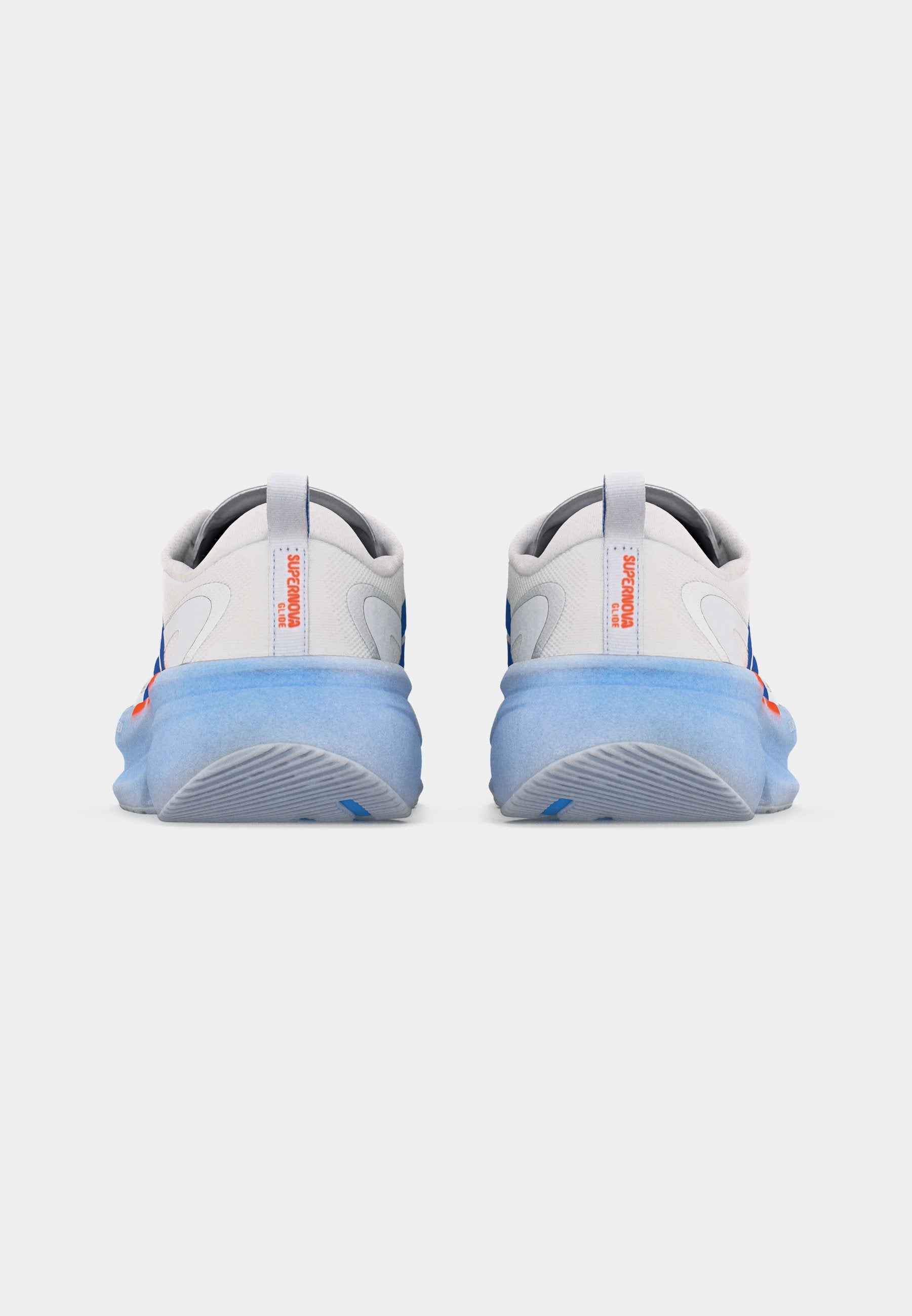 SUPERNOVA GLIDE M - Road running shoes - footwear white/ray blue/lucid orange