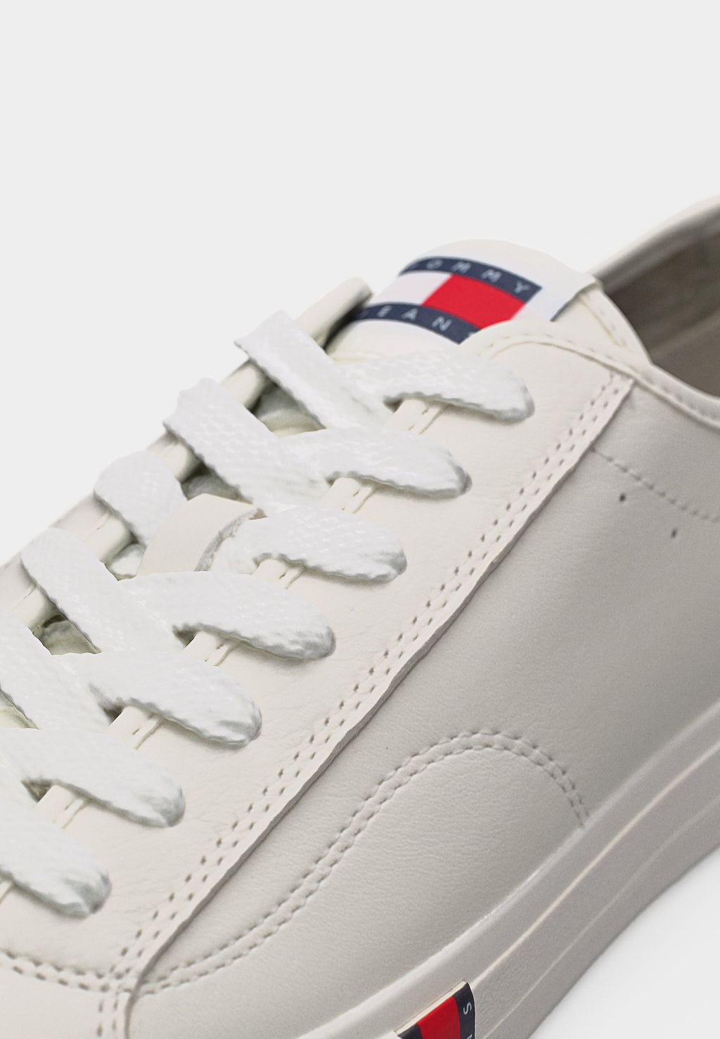 ARCHIVE FLAG STRIPE LEATHER TRAINERS - Trainers - ecru