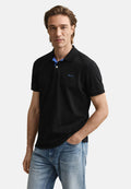 CONTRAST RUGGER - Polo shirt - black