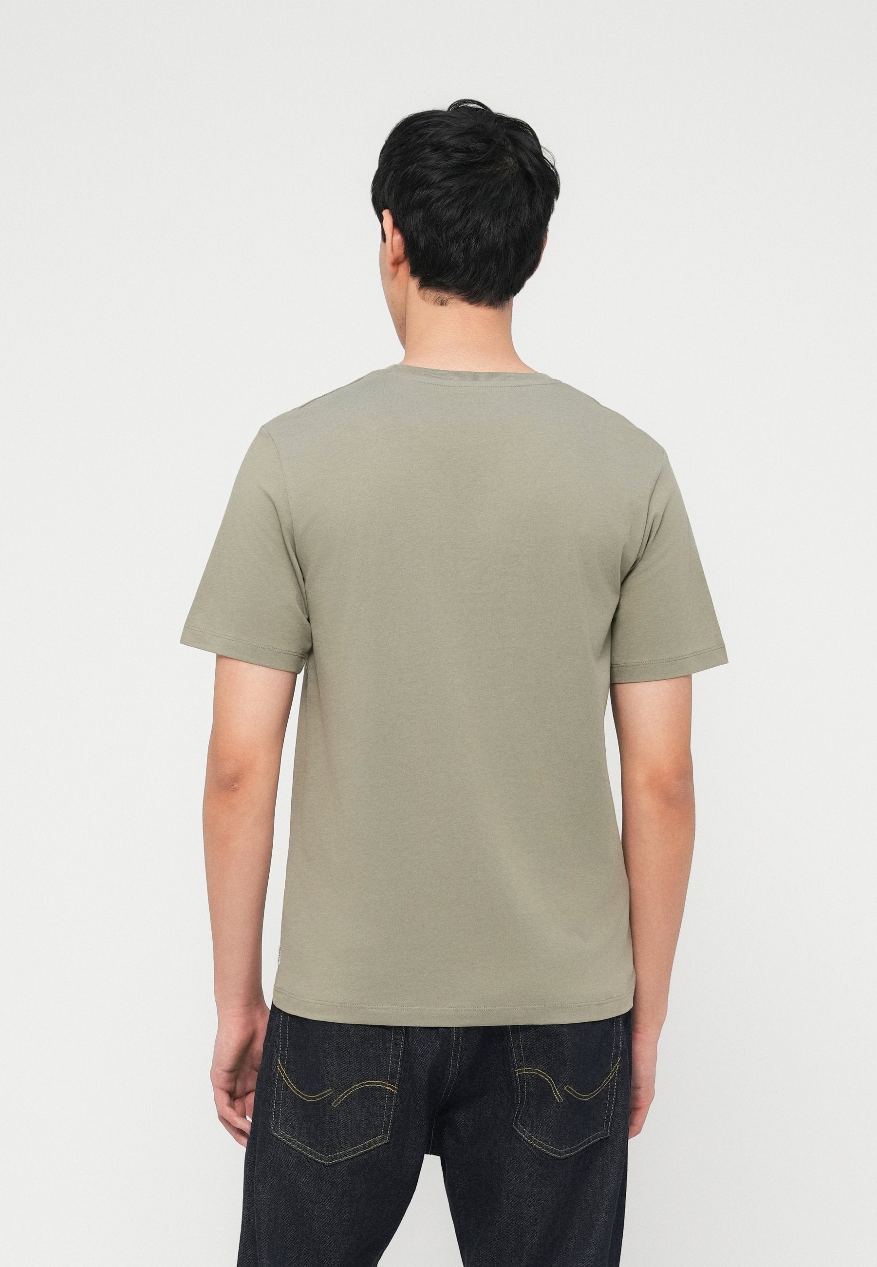 JJEORGANIC BASIC TEE O NECK 5 PACK - Basic T-shirt - black/white/crockery/vetiver
