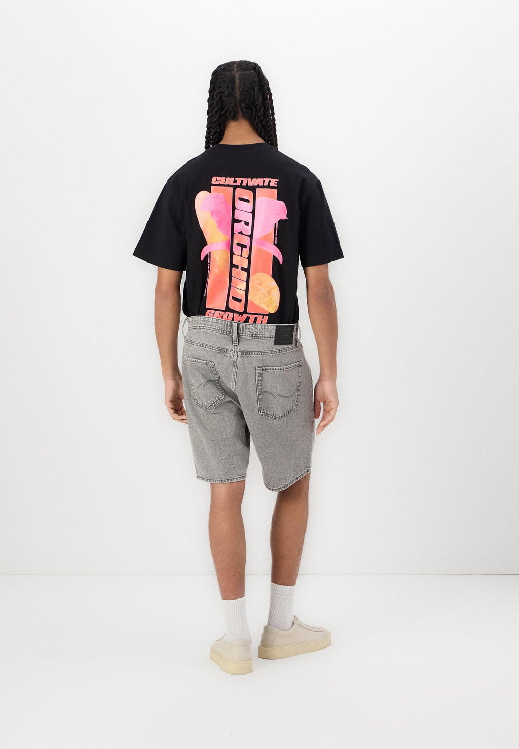 JJITONY JJORIGINAL  - Denim shorts - grey denim