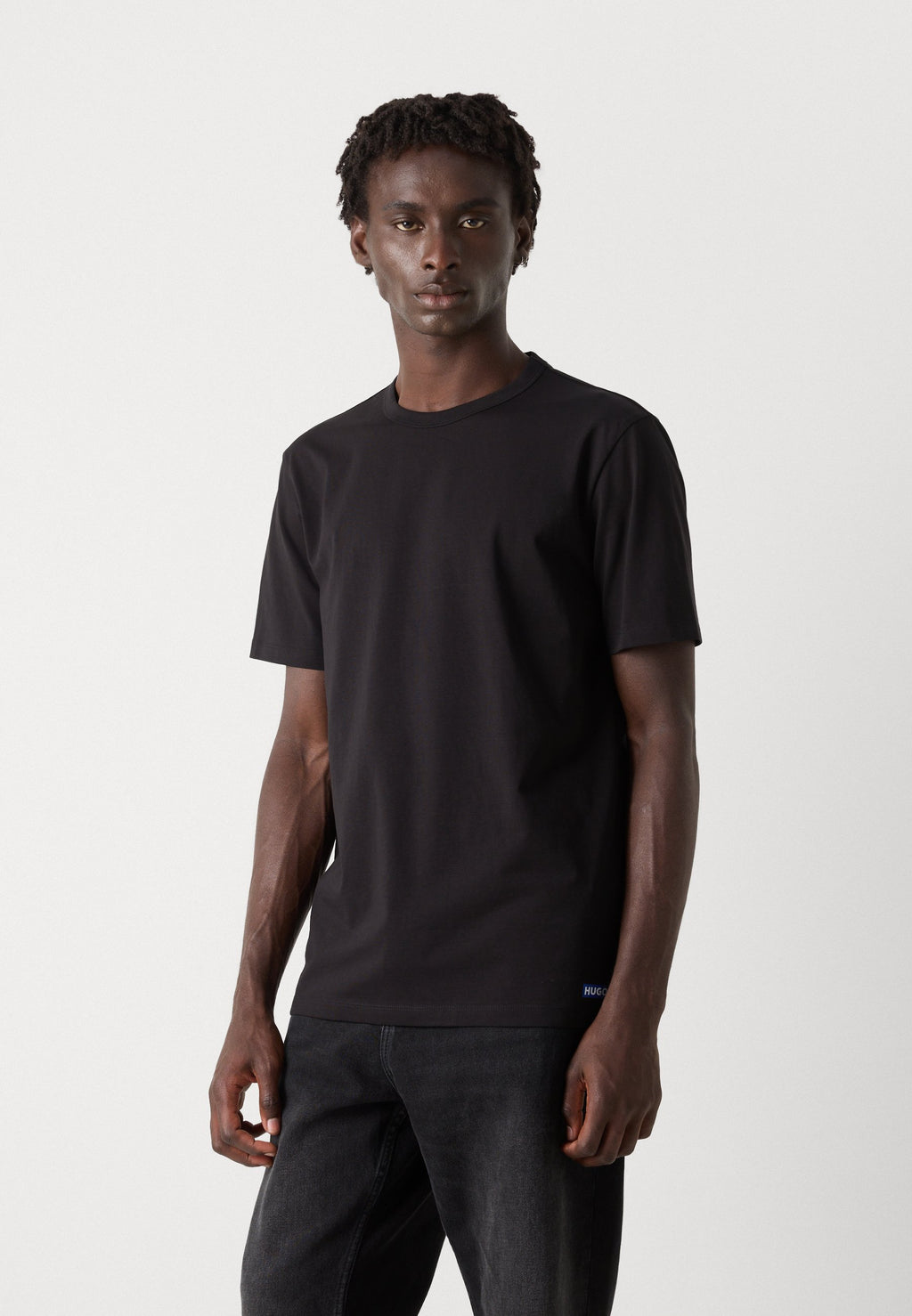 NAOLO 2 PACK - Basic T-shirt - white/black