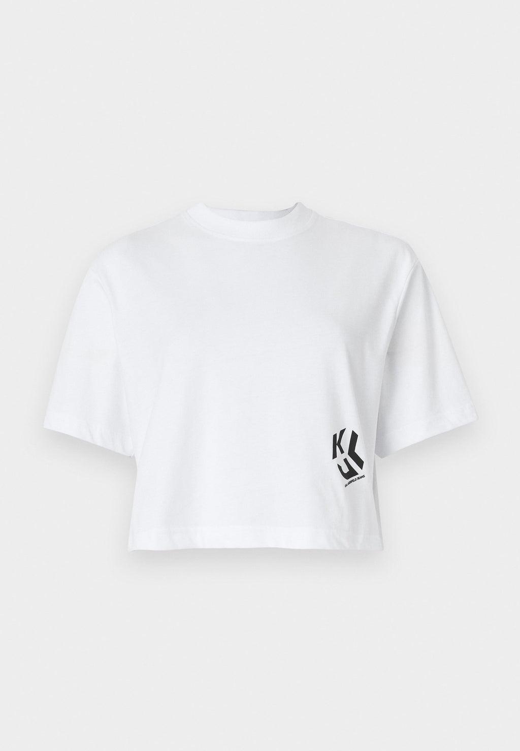 CROPPED MONOGRAM TEE - Basic T-shirt - white