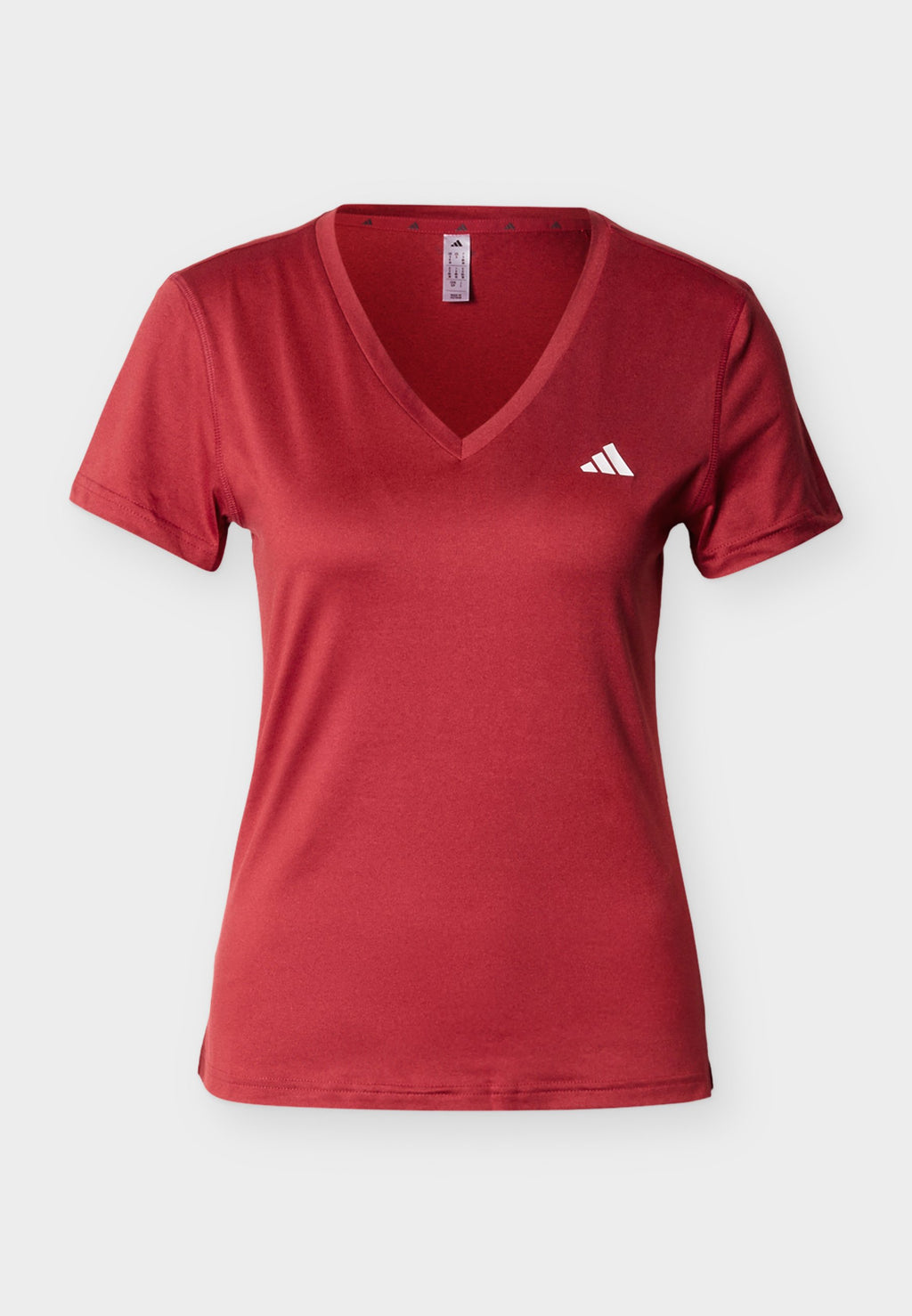 WORKOUT ESSENTIALS V-NECK T-SHIRT - Sports T-shirt - active maroon