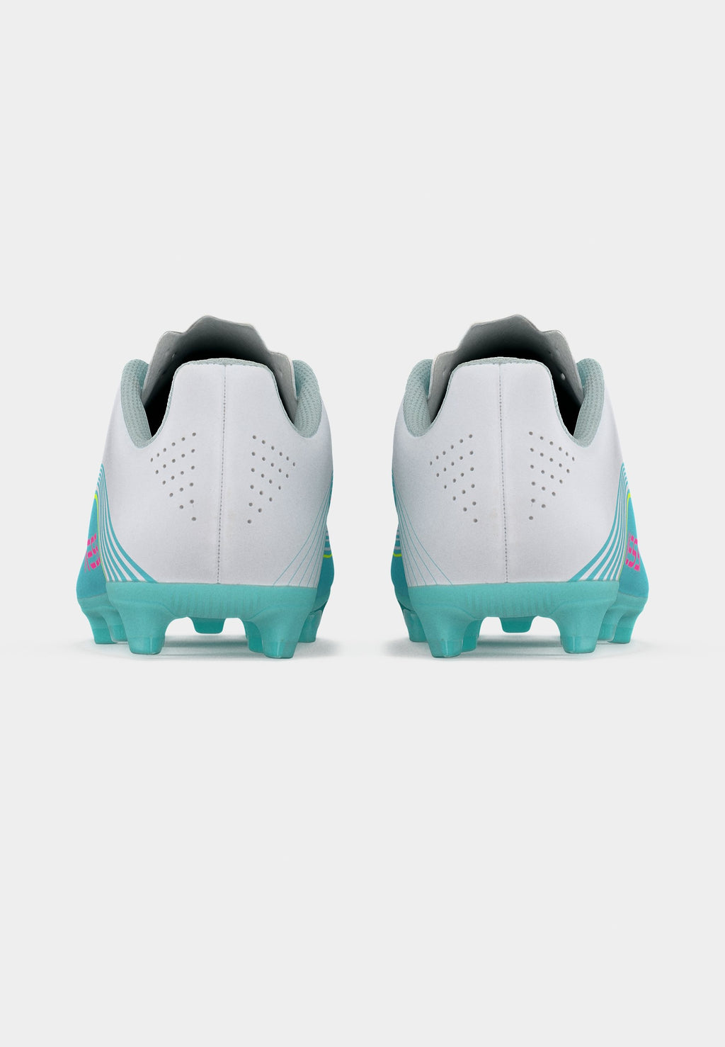 F50 MESSI CLUB FIRM GROUND MULTI GROUND KIDS UNISEX - Football boots artificial grass - footwear white/lucid pink/flash aqua