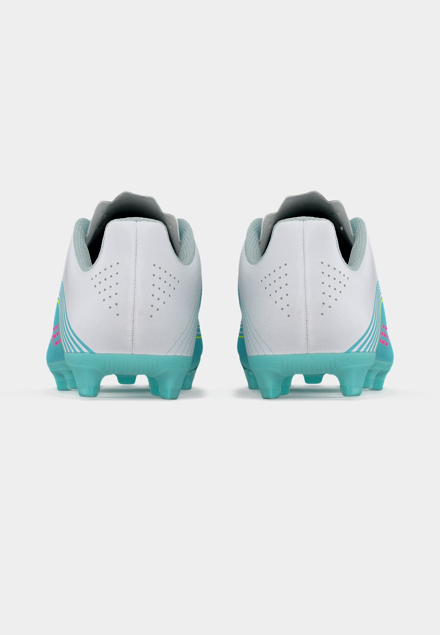F50 MESSI CLUB FIRM GROUND MULTI GROUND KIDS UNISEX - Football boots artificial grass - footwear white/lucid pink/flash aqua